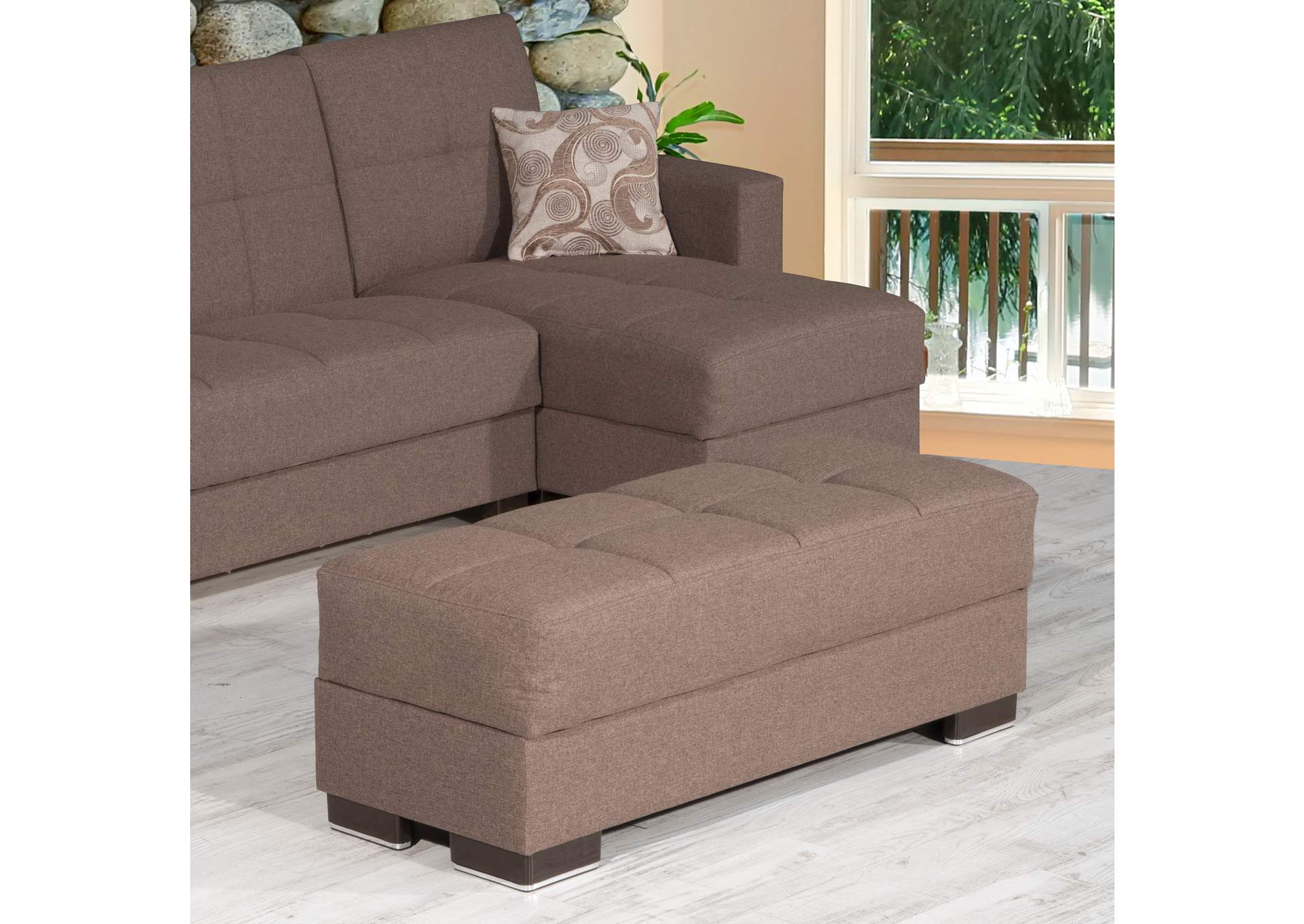 Armada Lounge Sectional Ottoman - #12 Brown image 3
