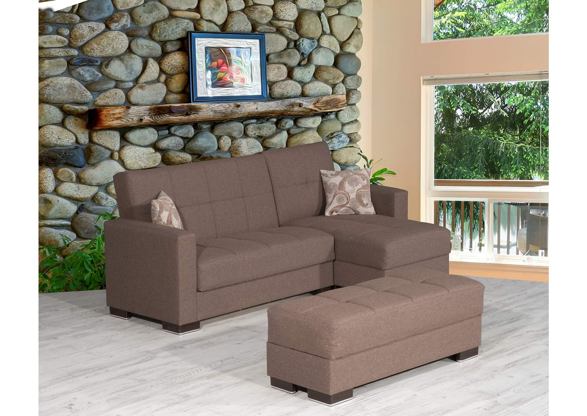 Armada Lounge Sectional Ottoman - #12 Brown image 4