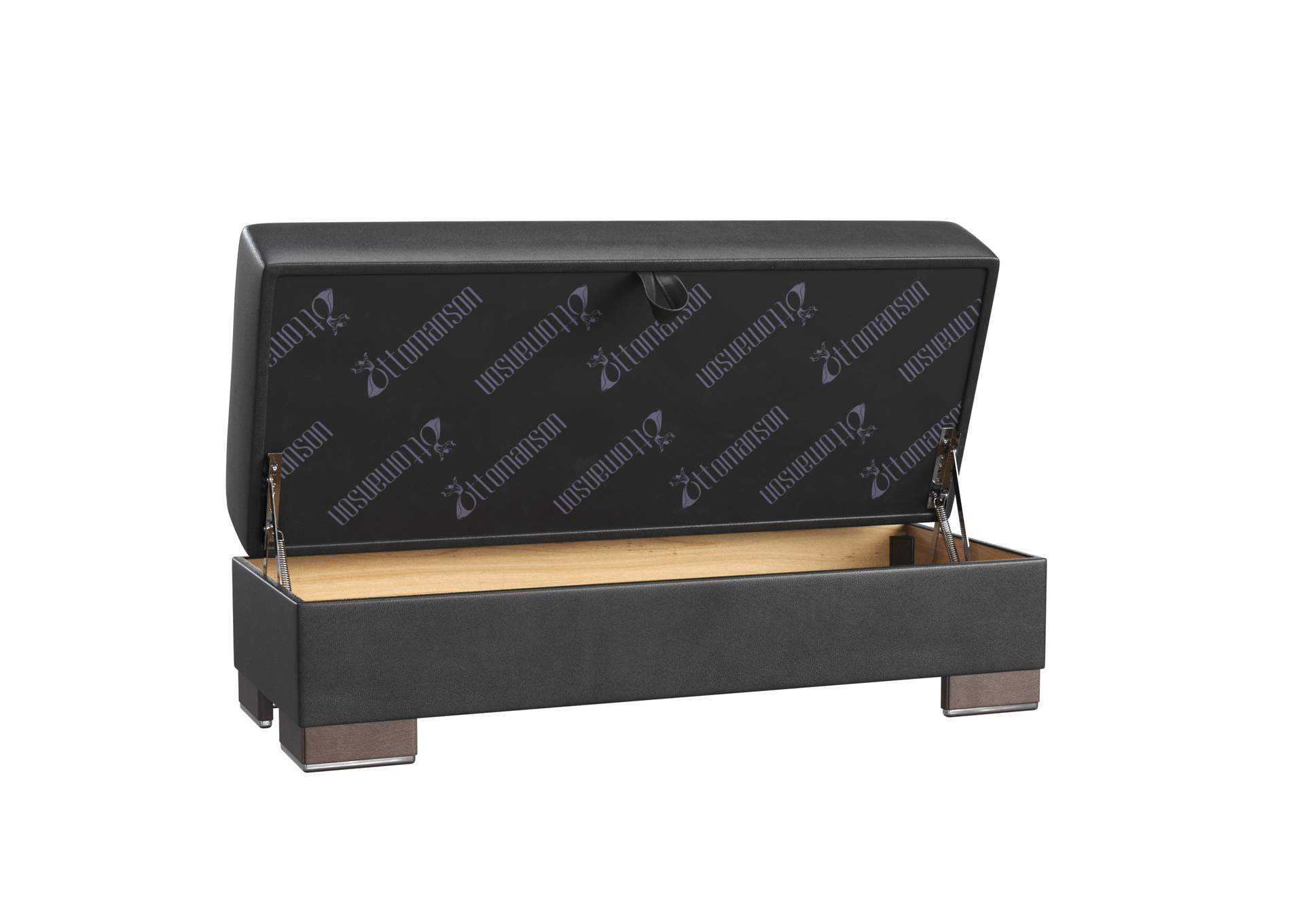 Armada Lounge Sectional Ottoman - #15 Black Pu image 3