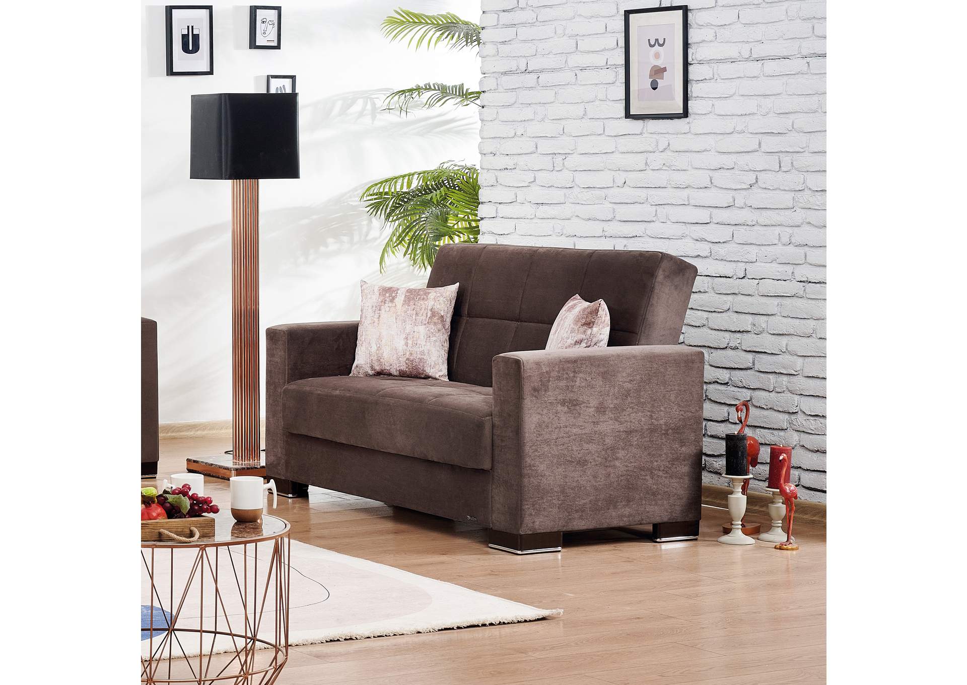 Armada Loveseat Seat - #8 Microfiber Brown image 1
