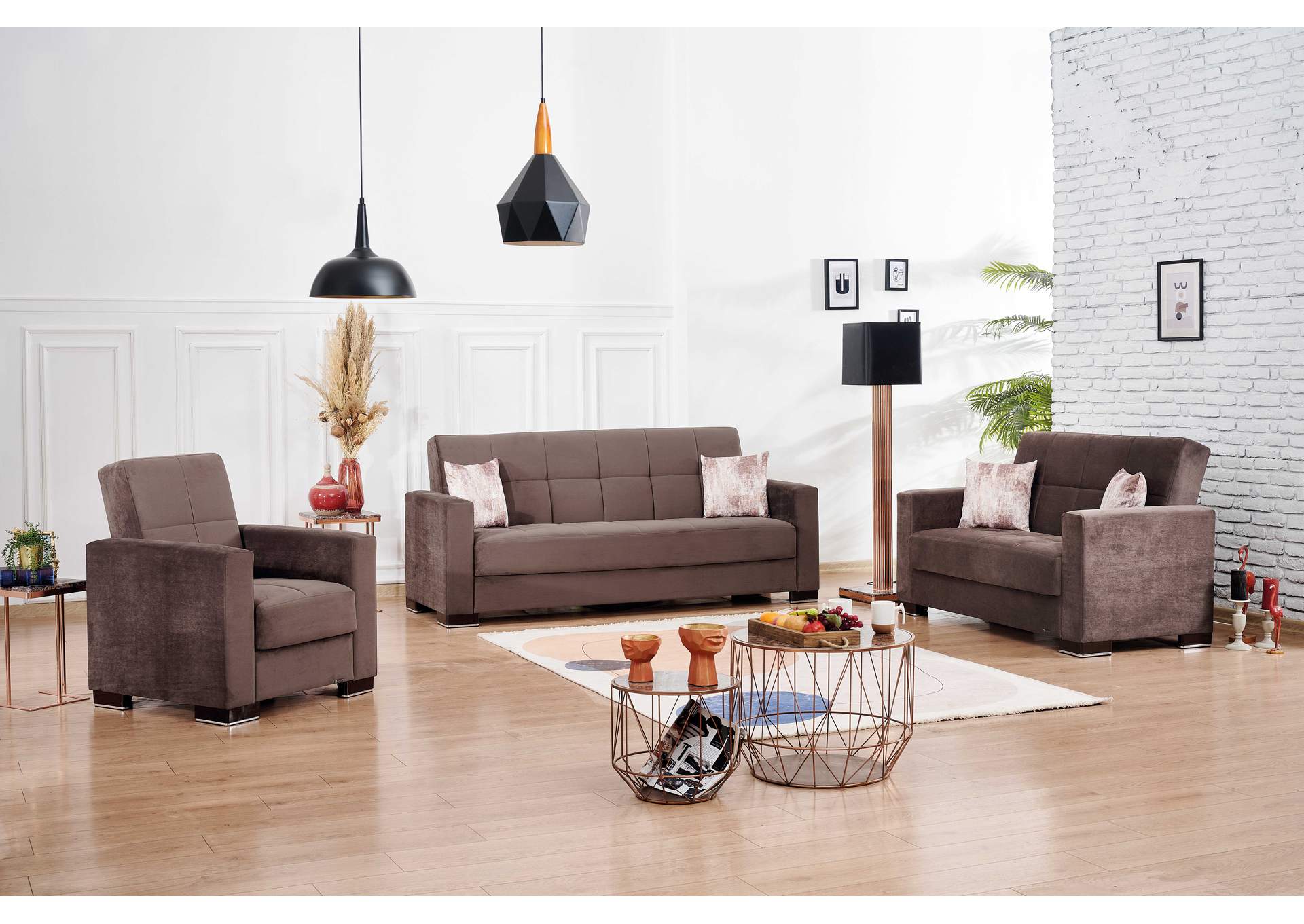 Armada Loveseat Seat - #8 Microfiber Brown image 3