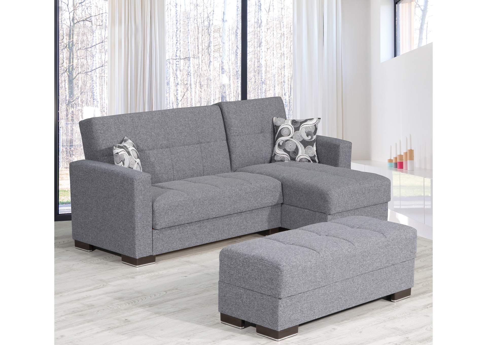 Armada Lounge Sectional Ottoman - #13 Gray image 4