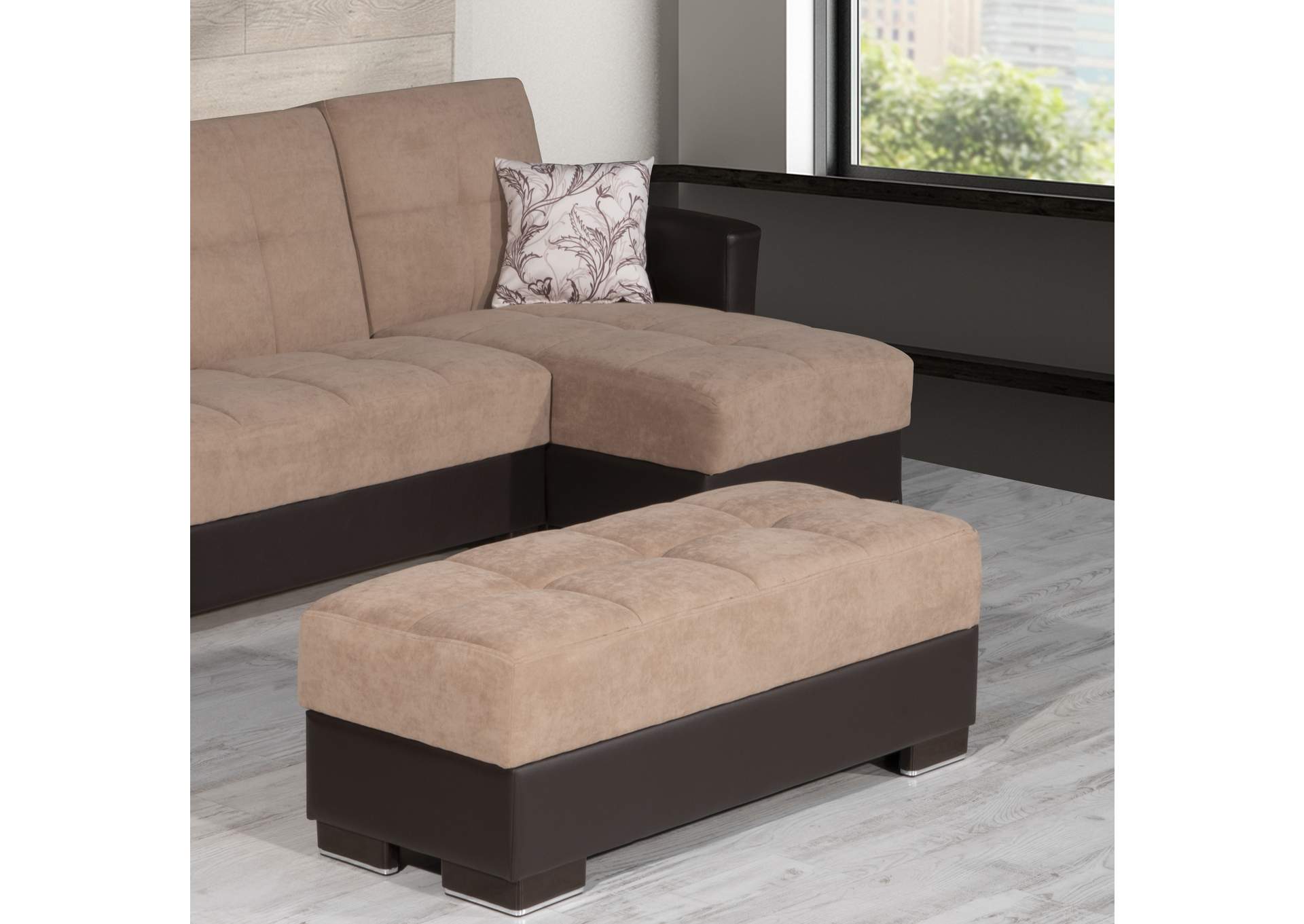 Armada Lounge Sectional Ottoman - #9 Tan - Brown image 3