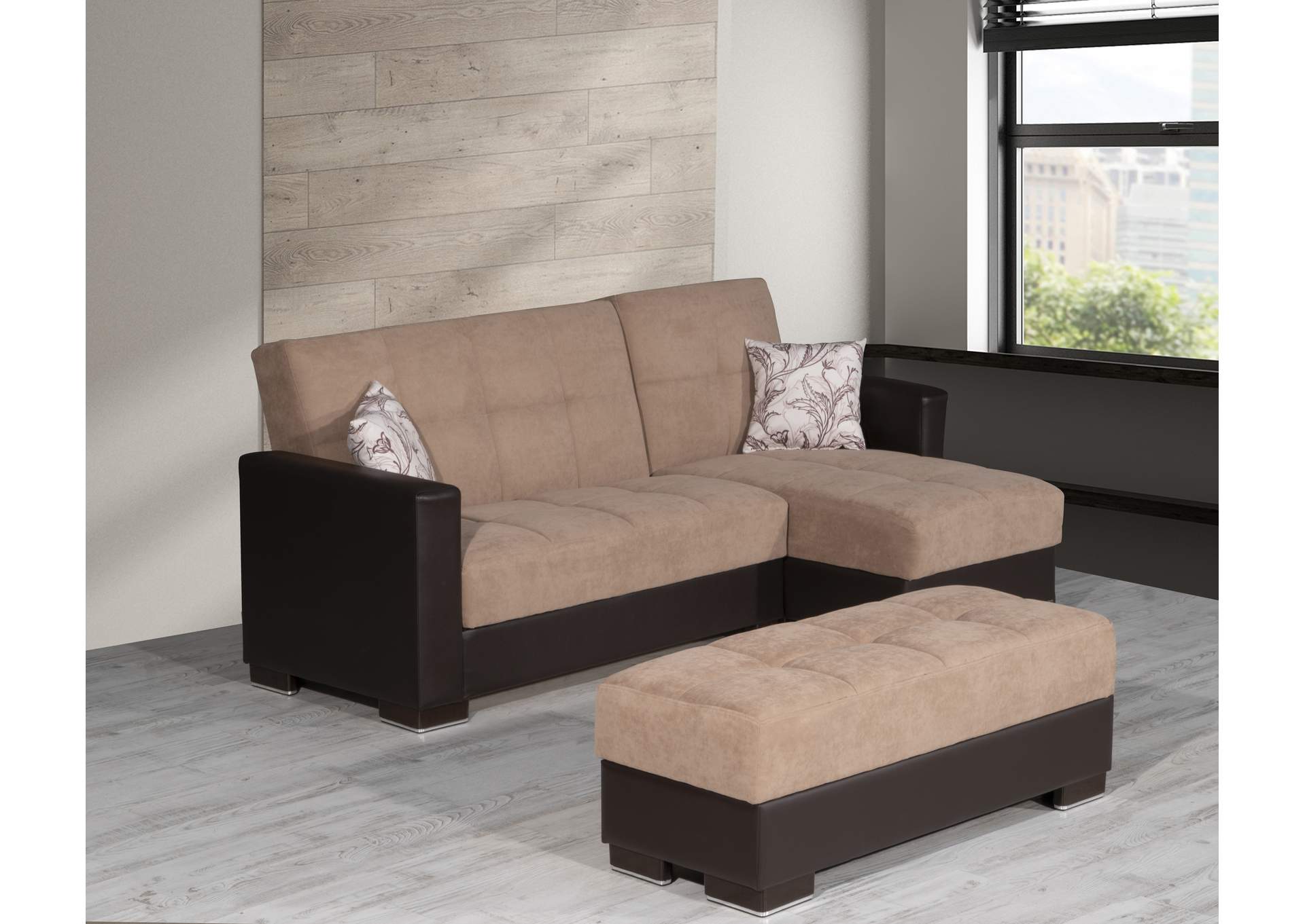 Armada Lounge Sectional Ottoman - #9 Tan - Brown image 4