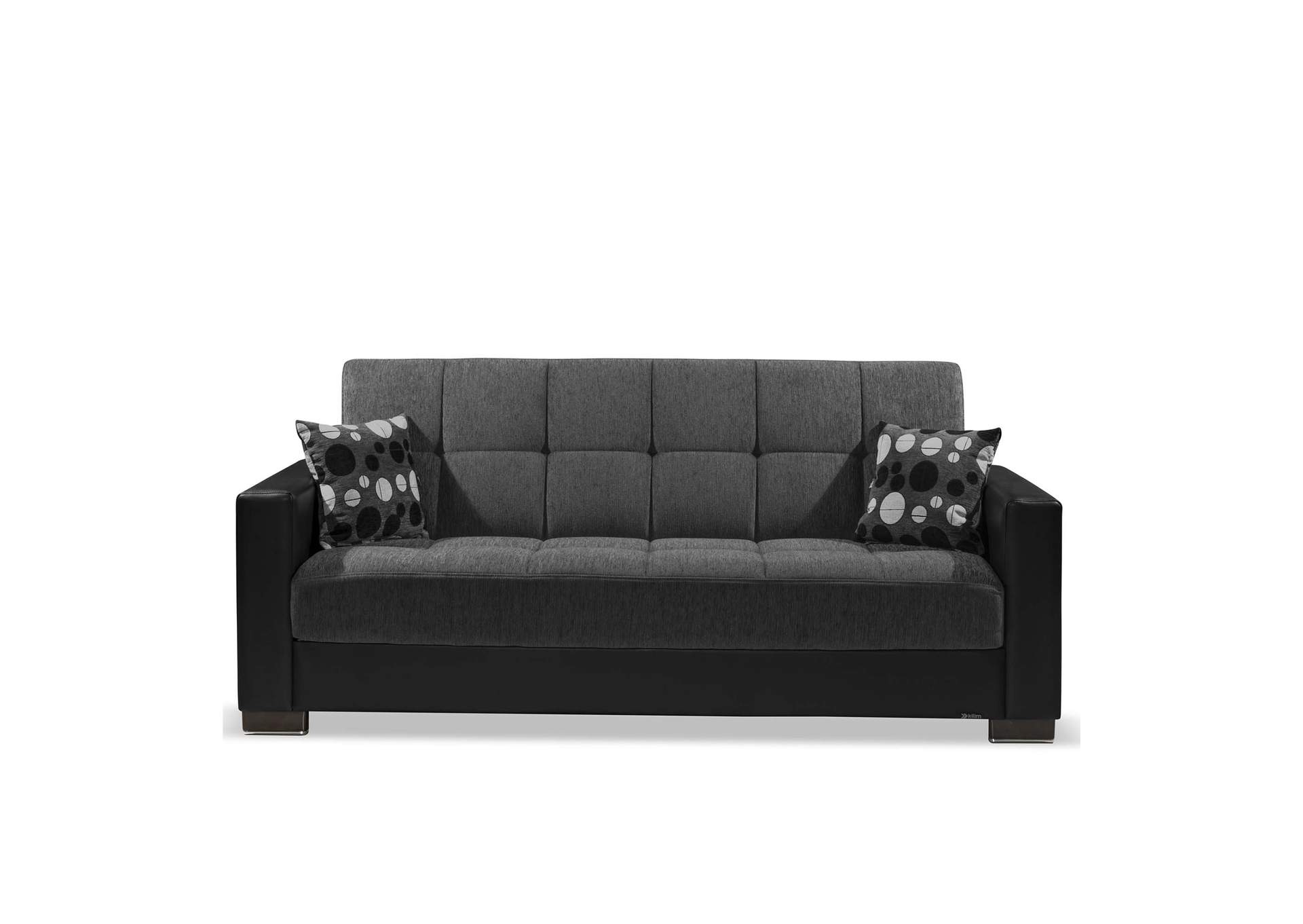 Armada Sofabed - #18 Dark Gray - Black Pu