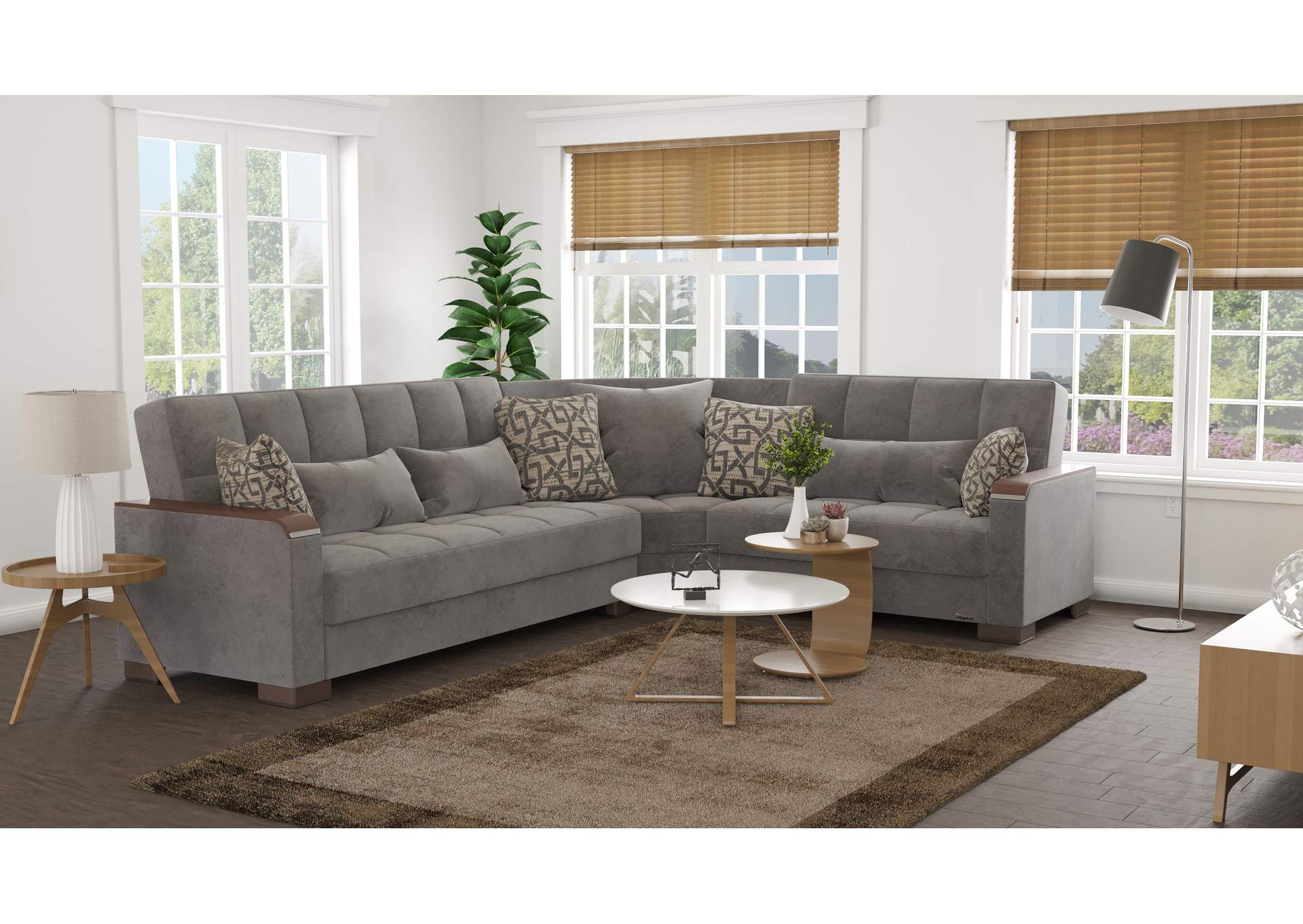 Armada Sectional S+L+W - #301 Microfiber Gray image 5