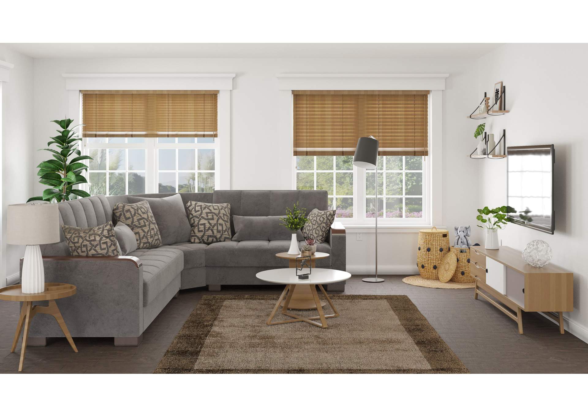 Armada Sectional S+L+W - #301 Microfiber Gray image 6