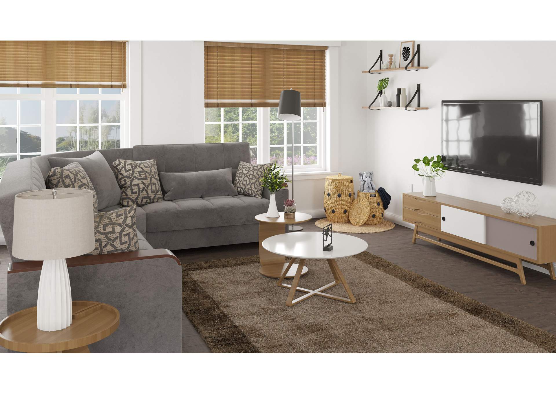 Armada Sectional S+L+W - #301 Microfiber Gray image 7
