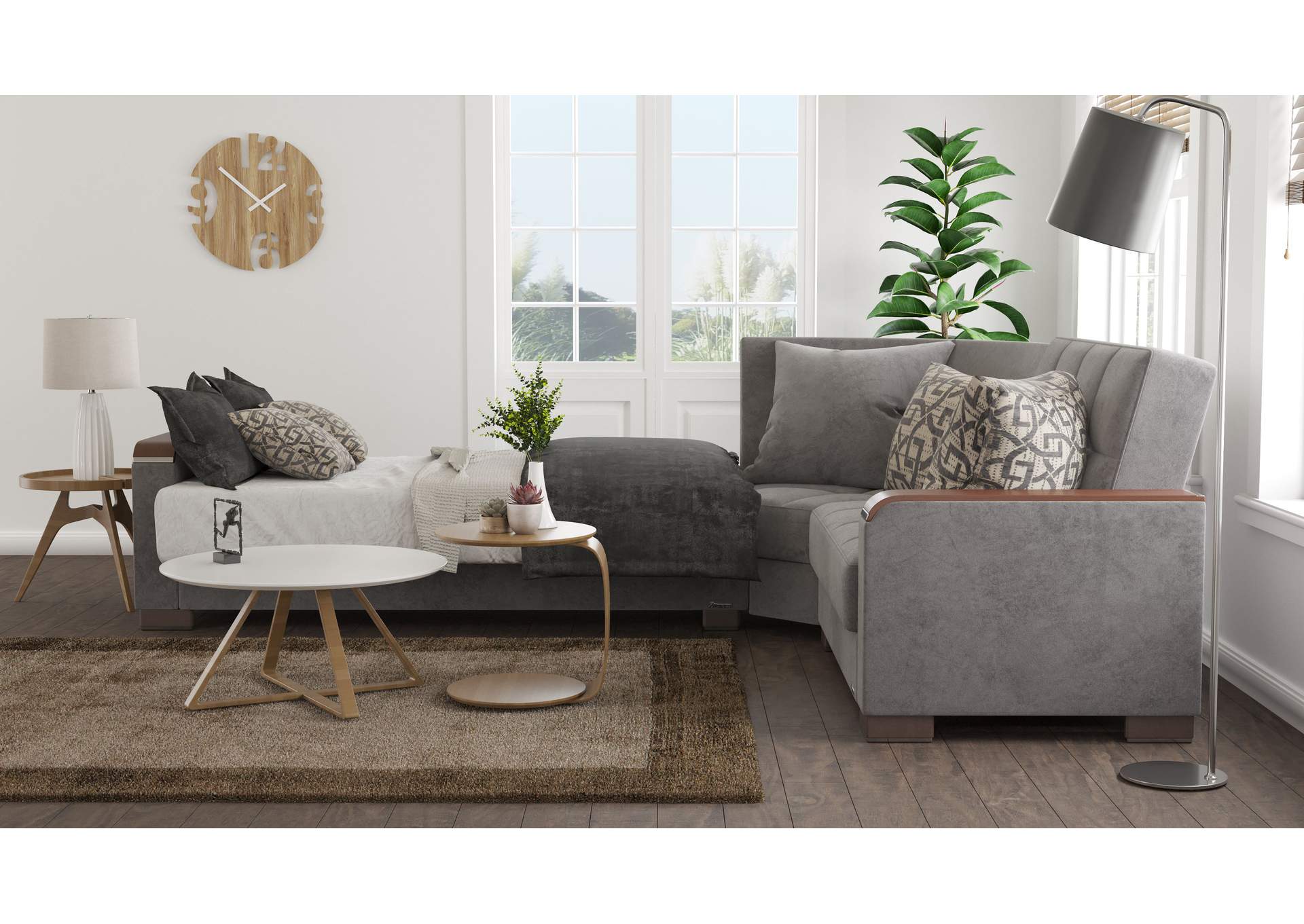Armada Sectional S+L+W - #301 Microfiber Gray image 8