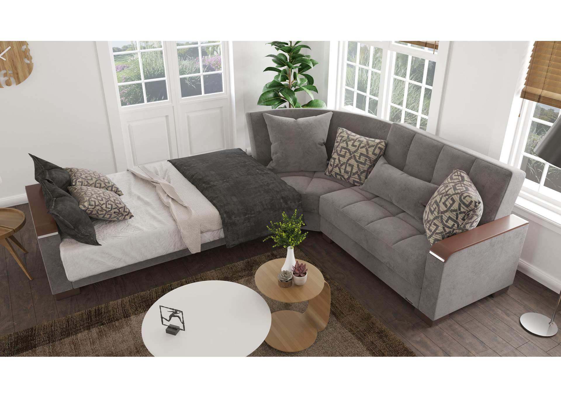Armada Sectional S+L+W - #301 Microfiber Gray image 9