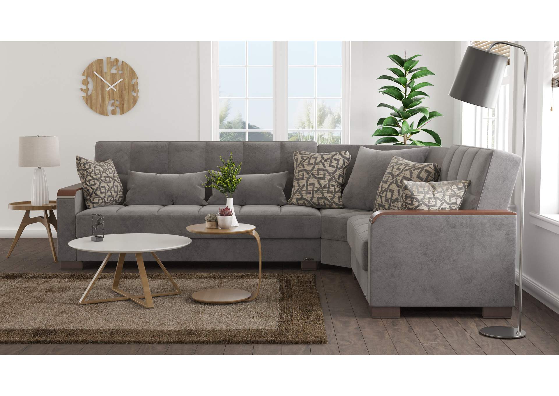 Armada Sectional S+L+W - #301 Microfiber Gray image 10