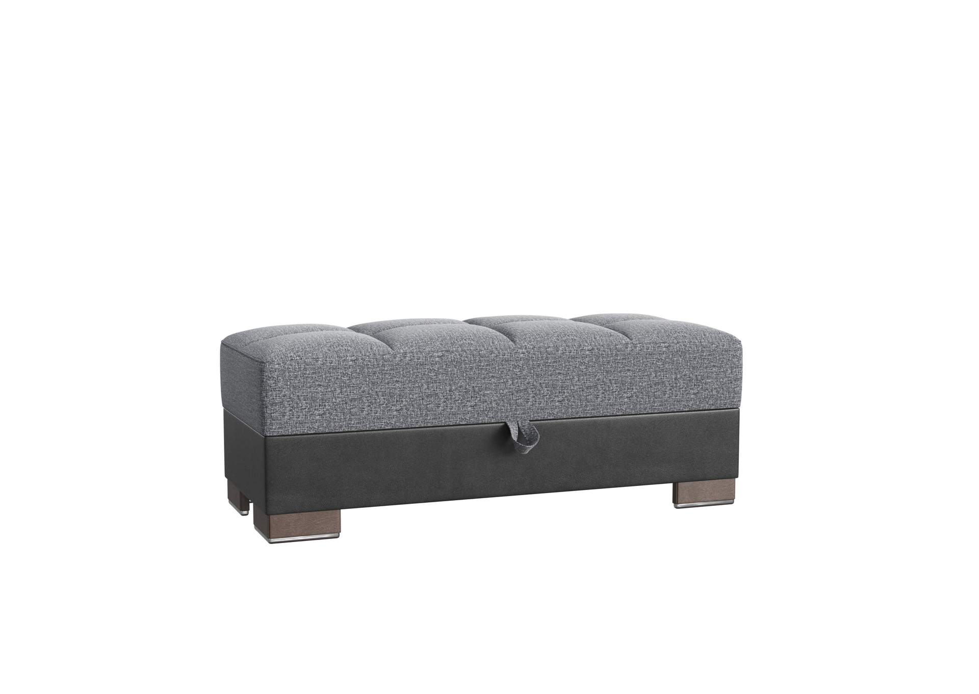 Armada Lounge Sectional Ottoman - #305 Gray - Black image 1