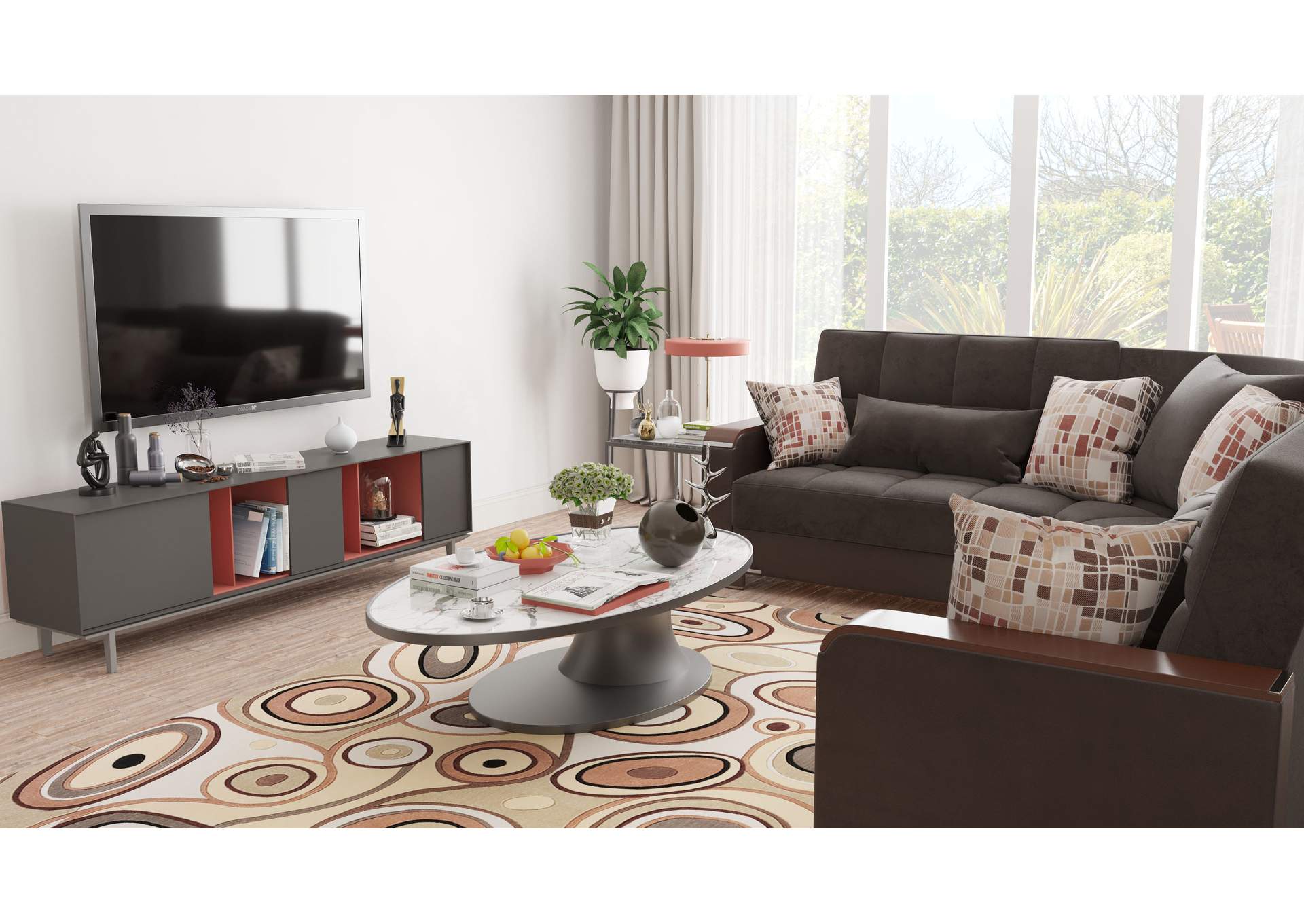 Armada Sectional S+L+W - #307 Brn - Brwn image 9