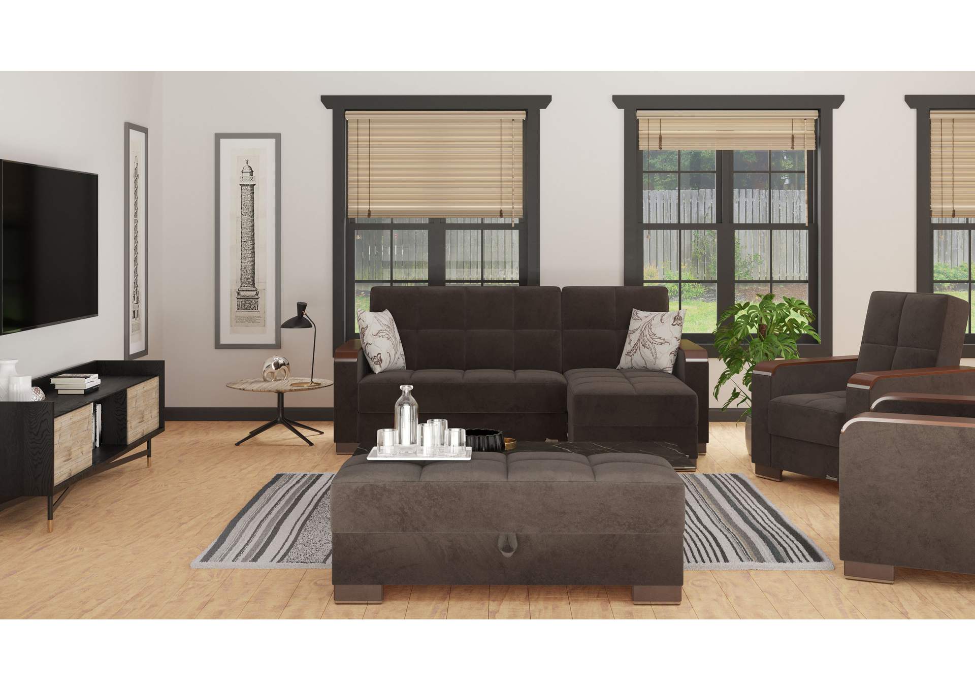 Armada Lounge Sectional Ottoman - #308 Brn - Brwn image 4