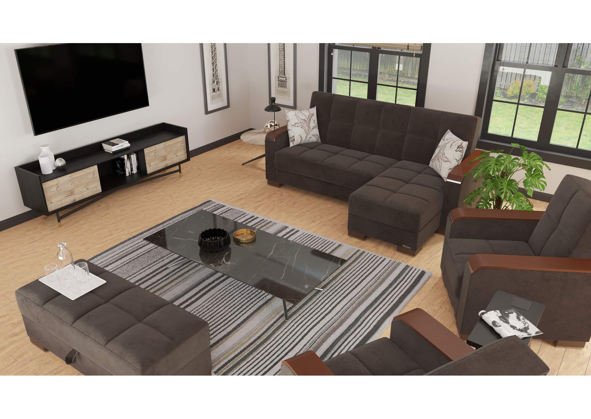 Armada Lounge Sectional Ottoman - #308 Brn - Brwn image 5