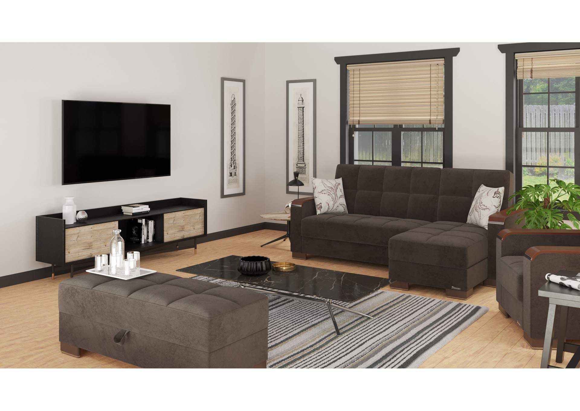 Armada Lounge Sectional Ottoman - #308 Brn - Brwn image 6