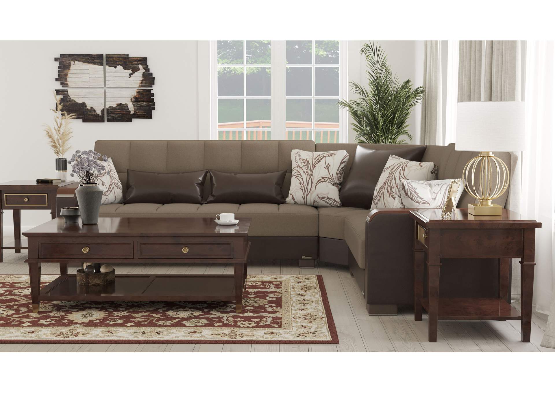 Armada Sectional S+L+W - #309 Sand - Brown image 5