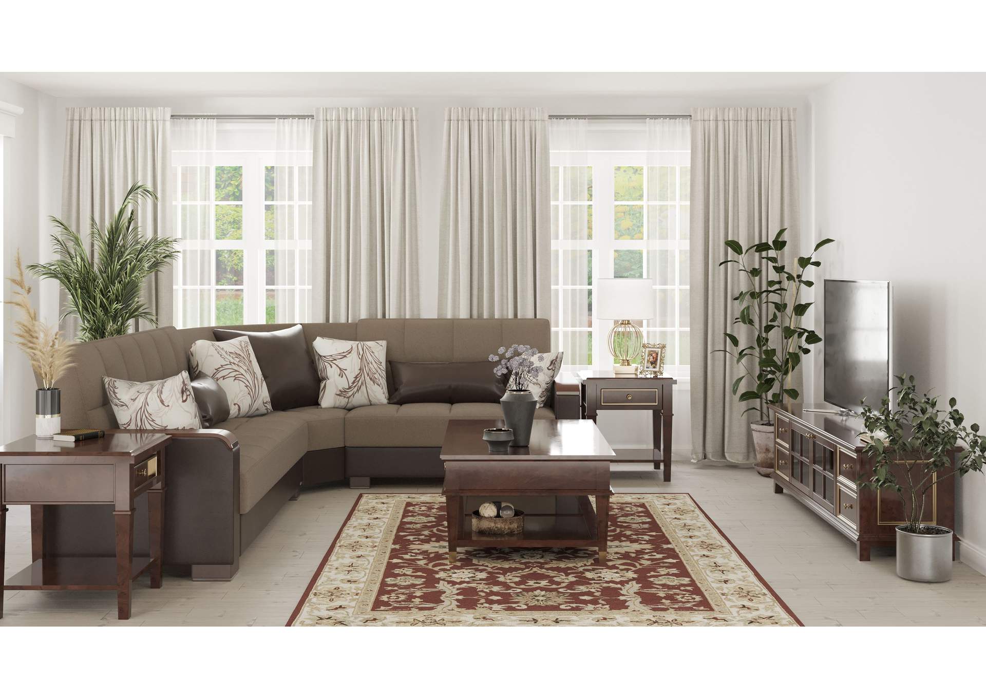 Armada Sectional S+L+W - #309 Sand - Brown image 8