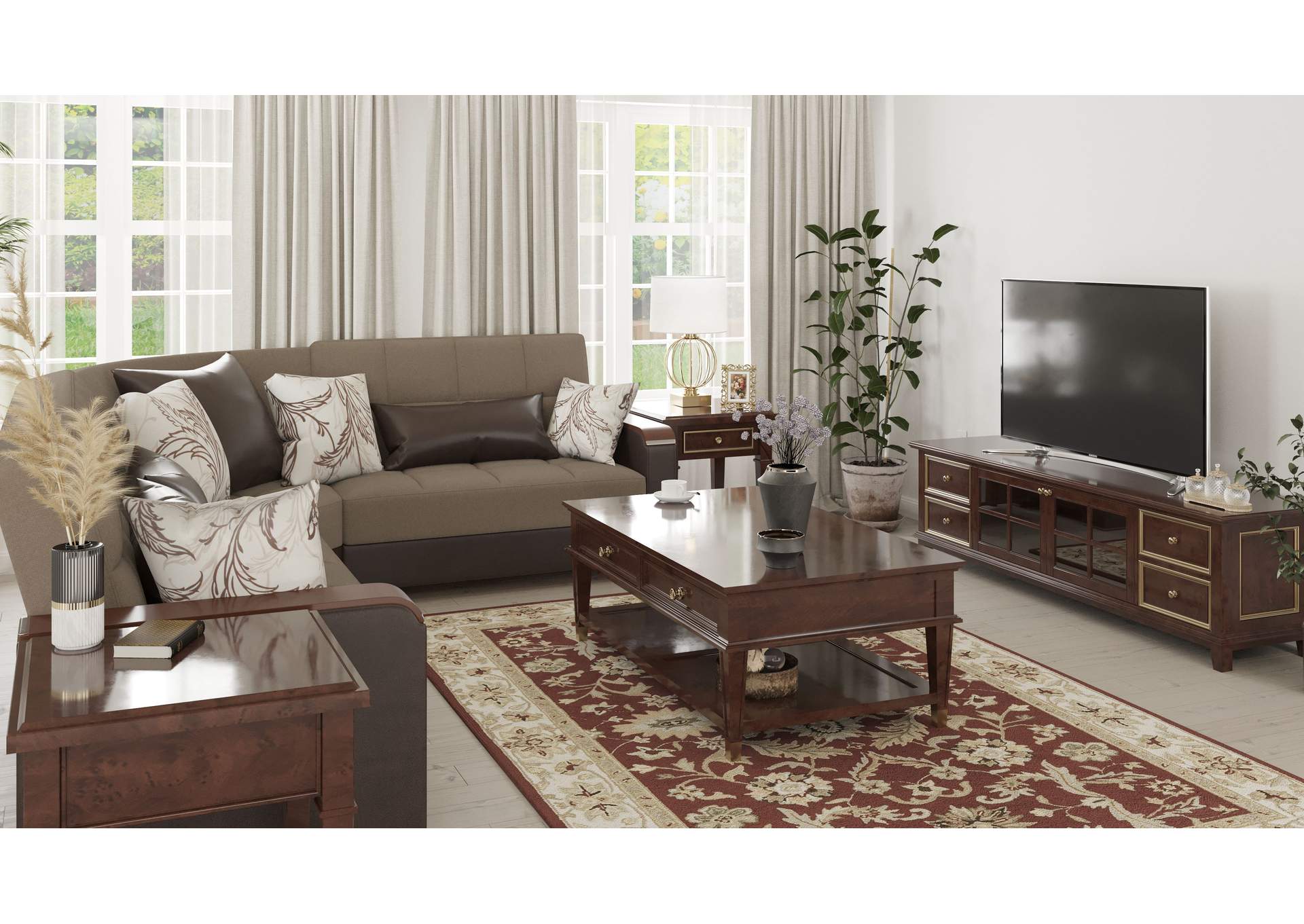 Armada Sectional S+L+W - #309 Sand - Brown image 9