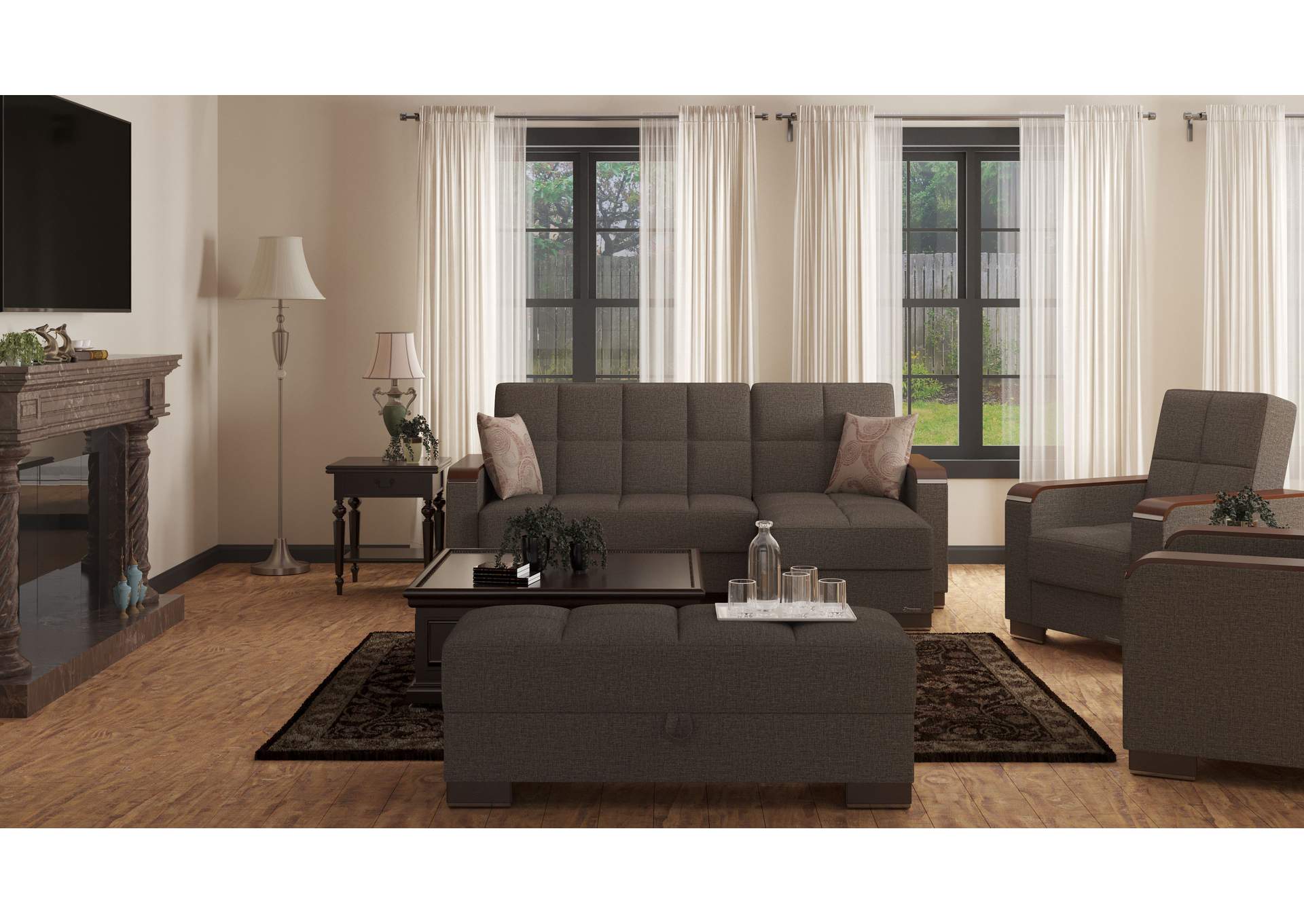 Armada Lounge Sectional Ottoman - #312 Brown image 4