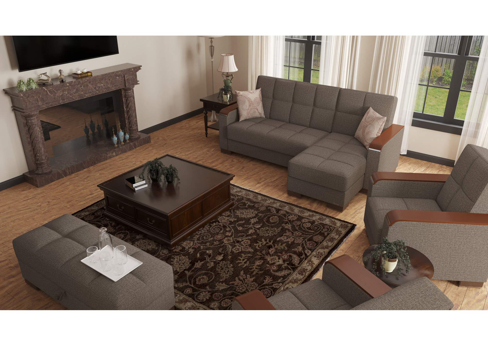 Armada Lounge Sectional Ottoman - #312 Brown image 5