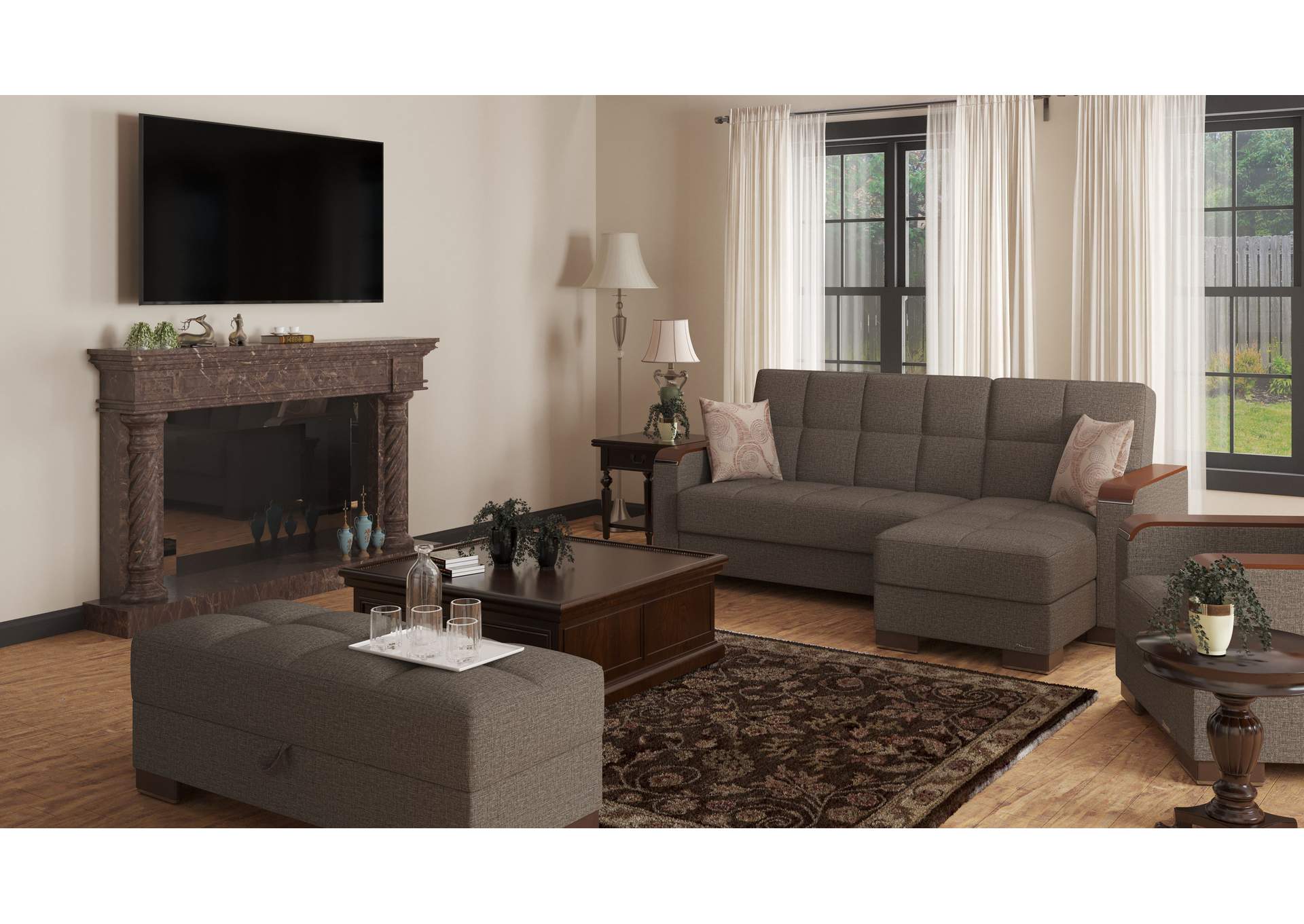 Armada Lounge Sectional Ottoman - #312 Brown image 6