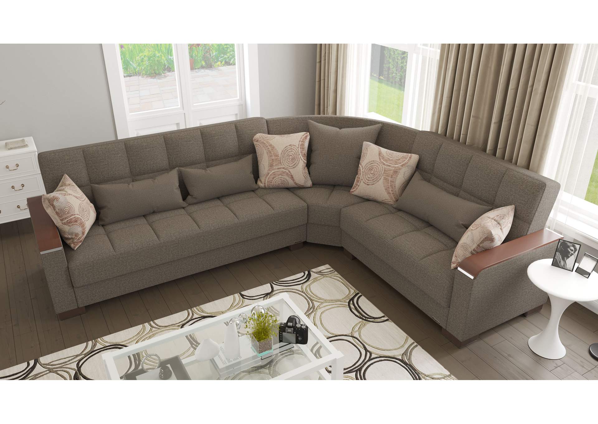 Armada Sectional S+L+W - #312 Brown image 6