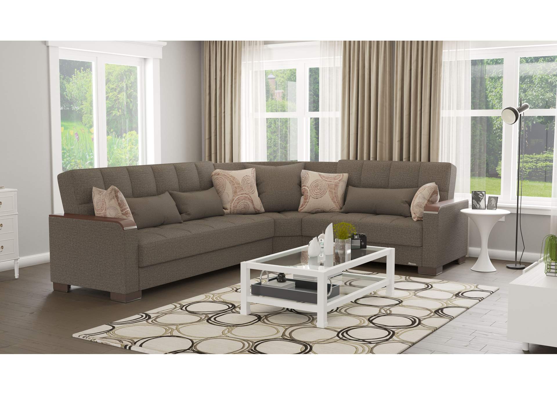 Armada Sectional S+L+W - #312 Brown image 7