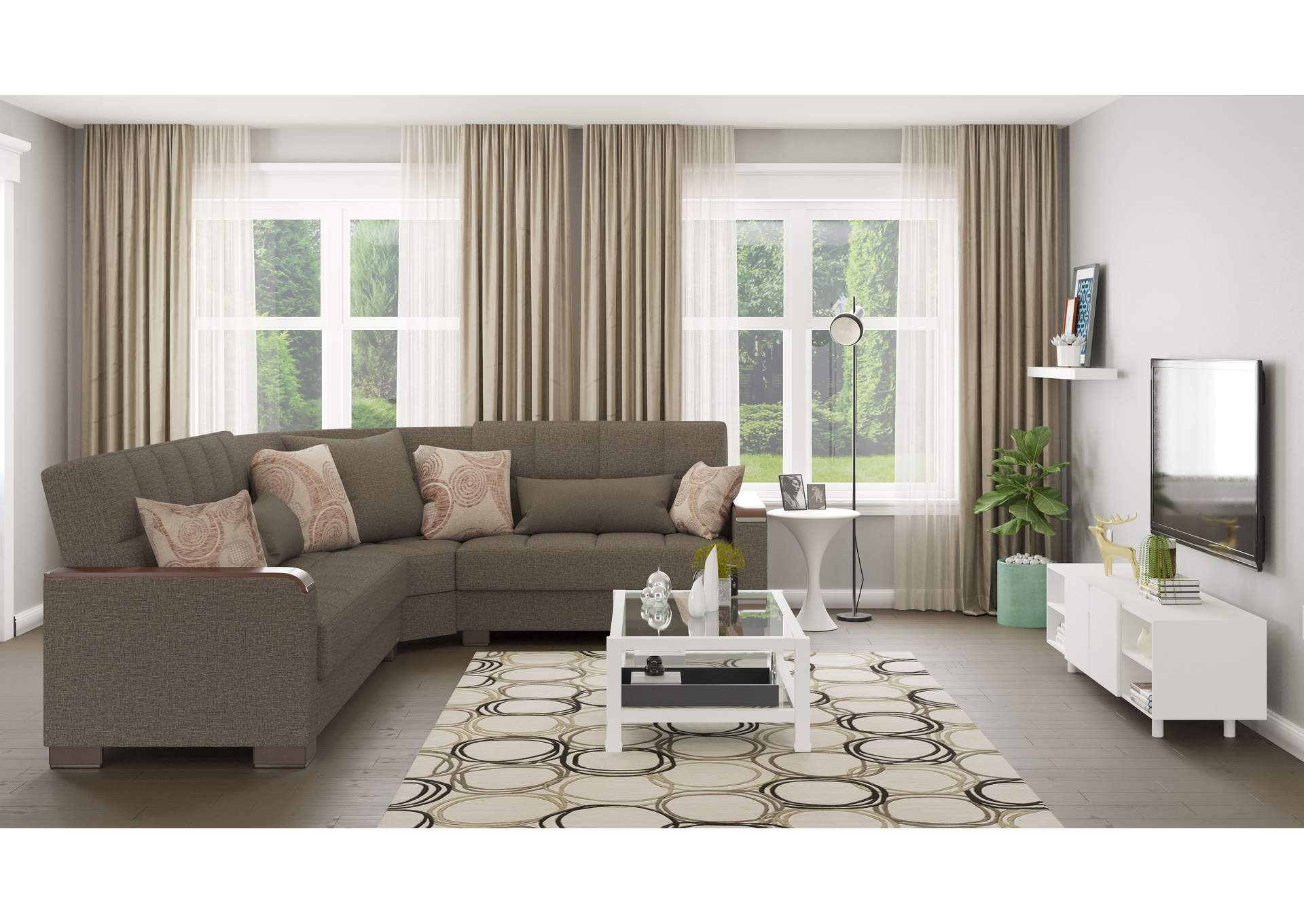 Armada Sectional S+L+W - #312 Brown image 8