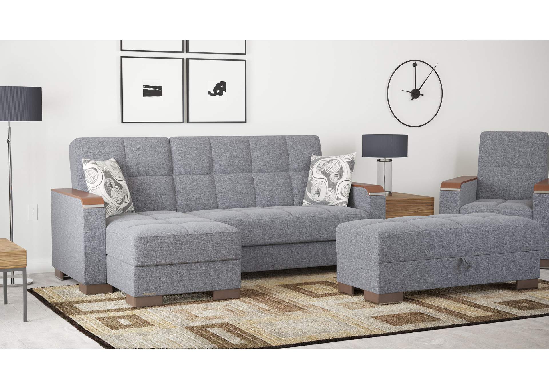 Armada Lounge Sectional Ottoman - #313 Gray image 4