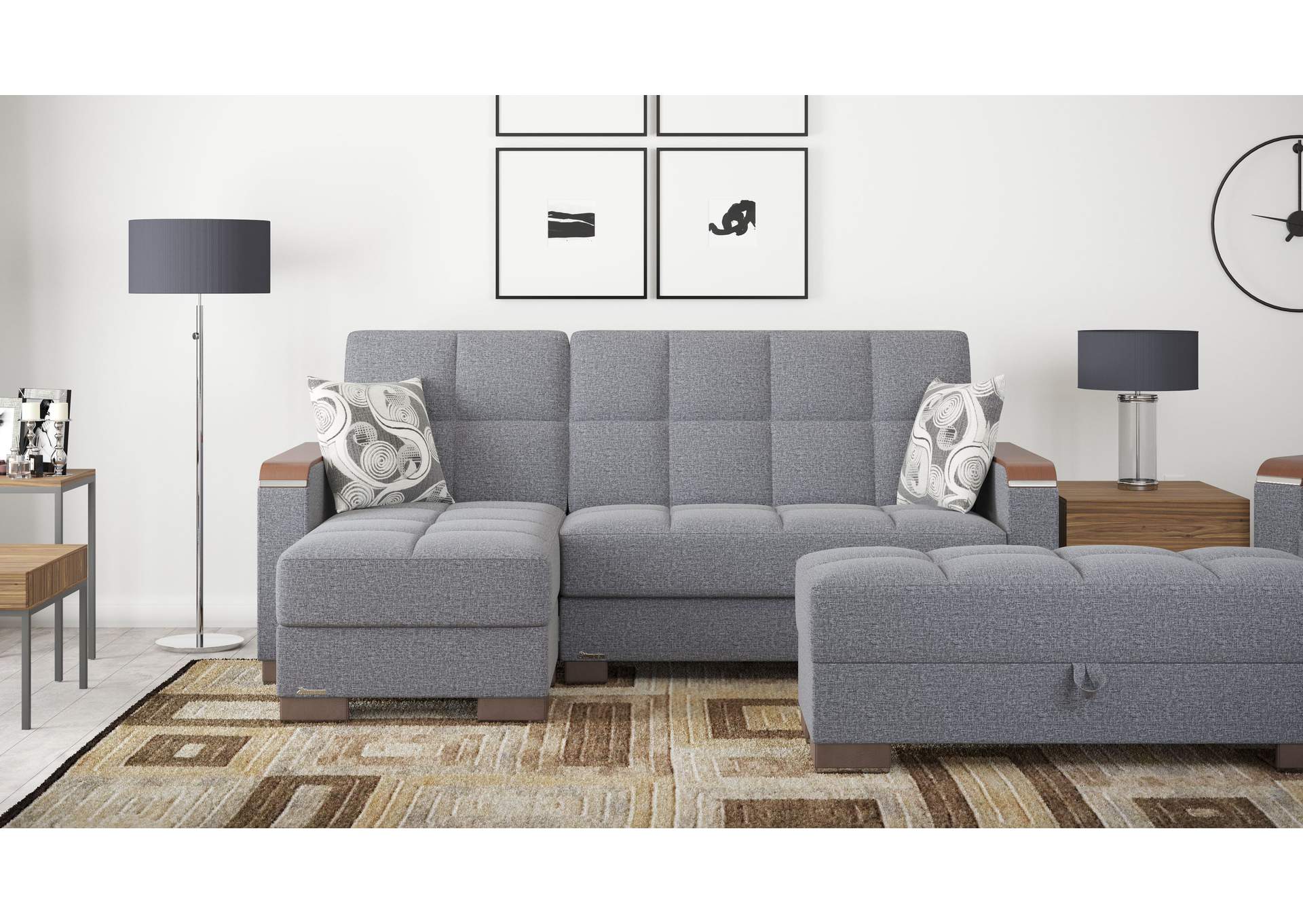 Armada Lounge Sectional Ottoman - #313 Gray image 5