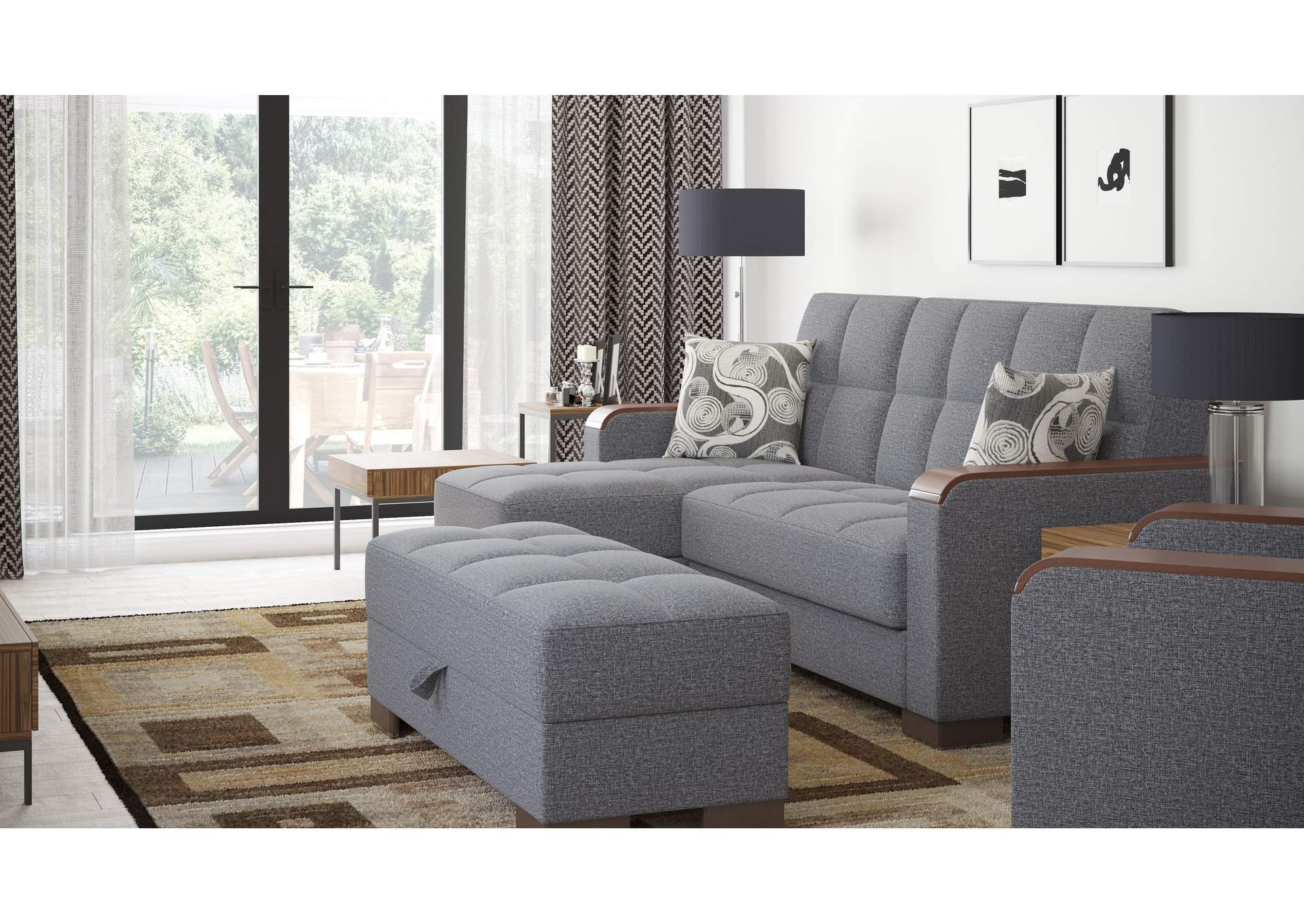 Armada Lounge Sectional Ottoman - #313 Gray image 6