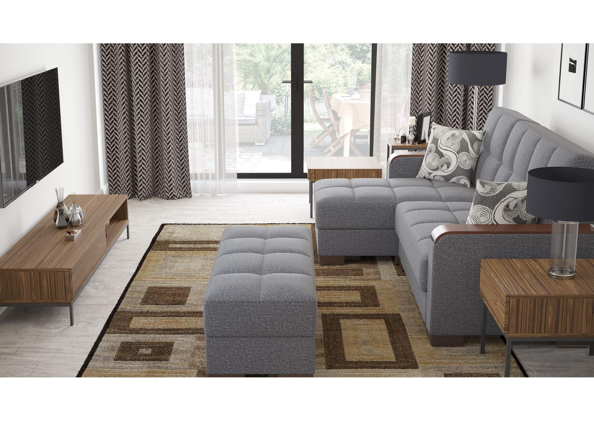 Armada Lounge Sectional Ottoman - #313 Gray image 7