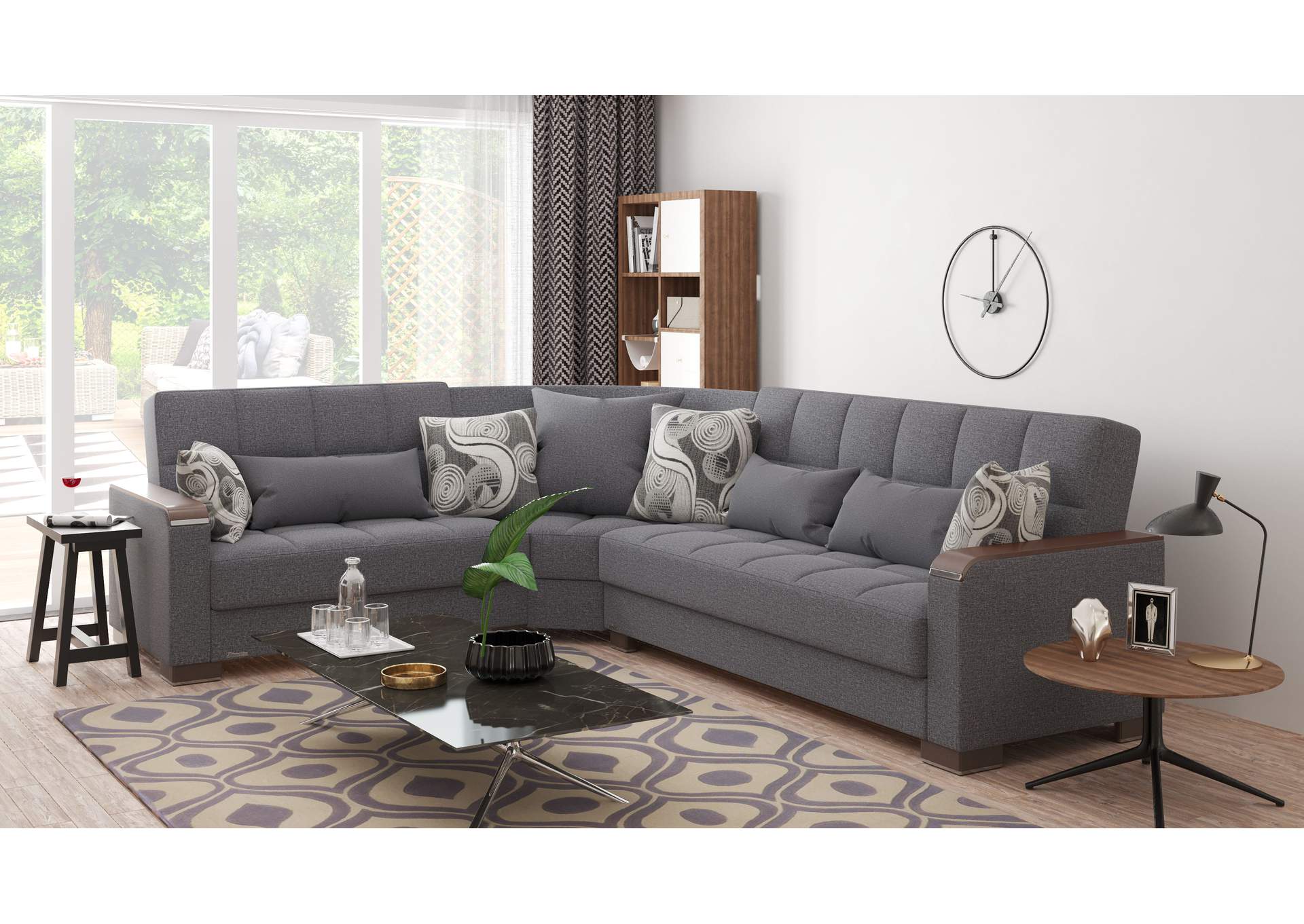 Armada Sectional S+L+W - #313 Gray
