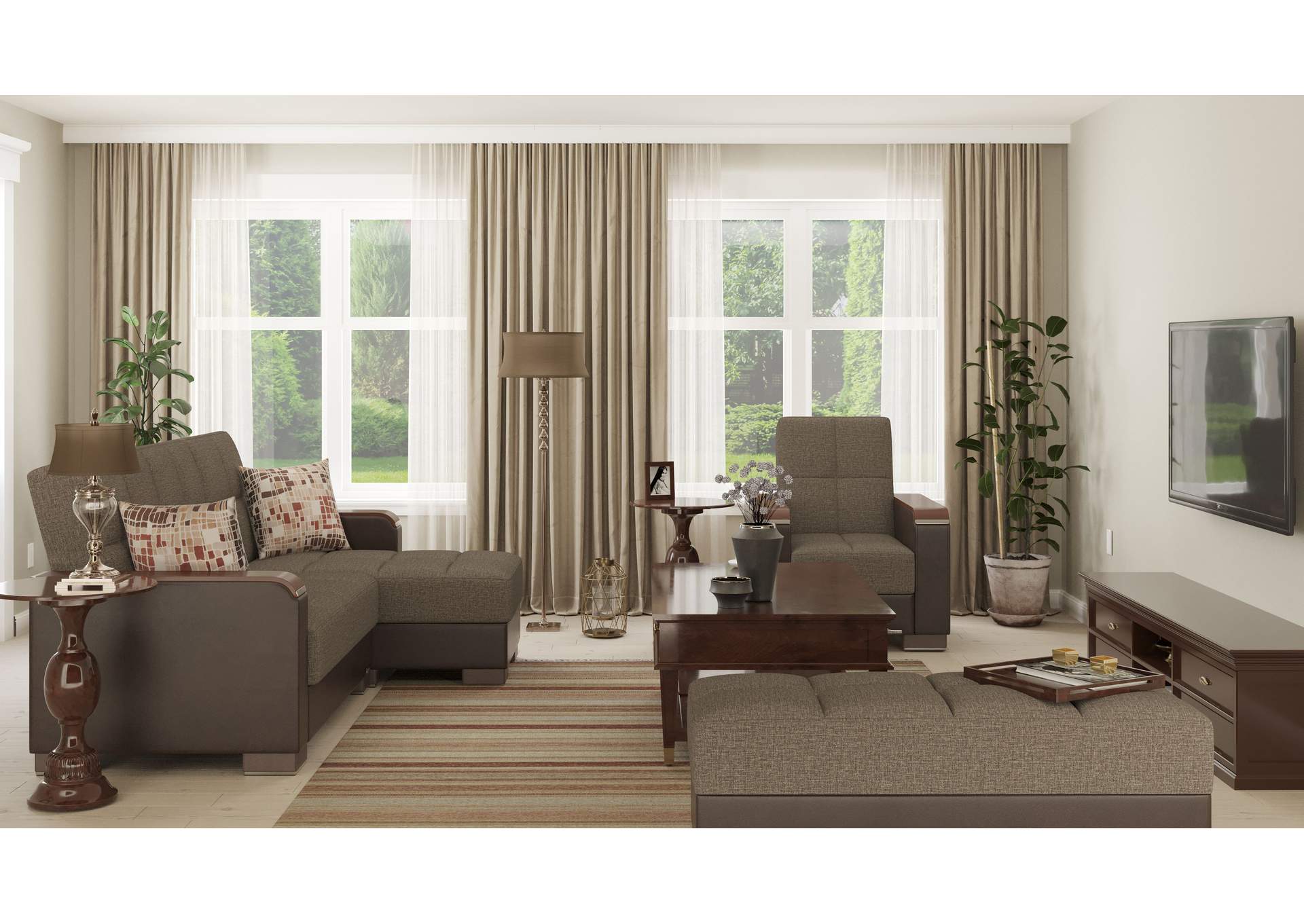Armada Lounge Sectional Ottoman - #314 Brn - Brn image 5