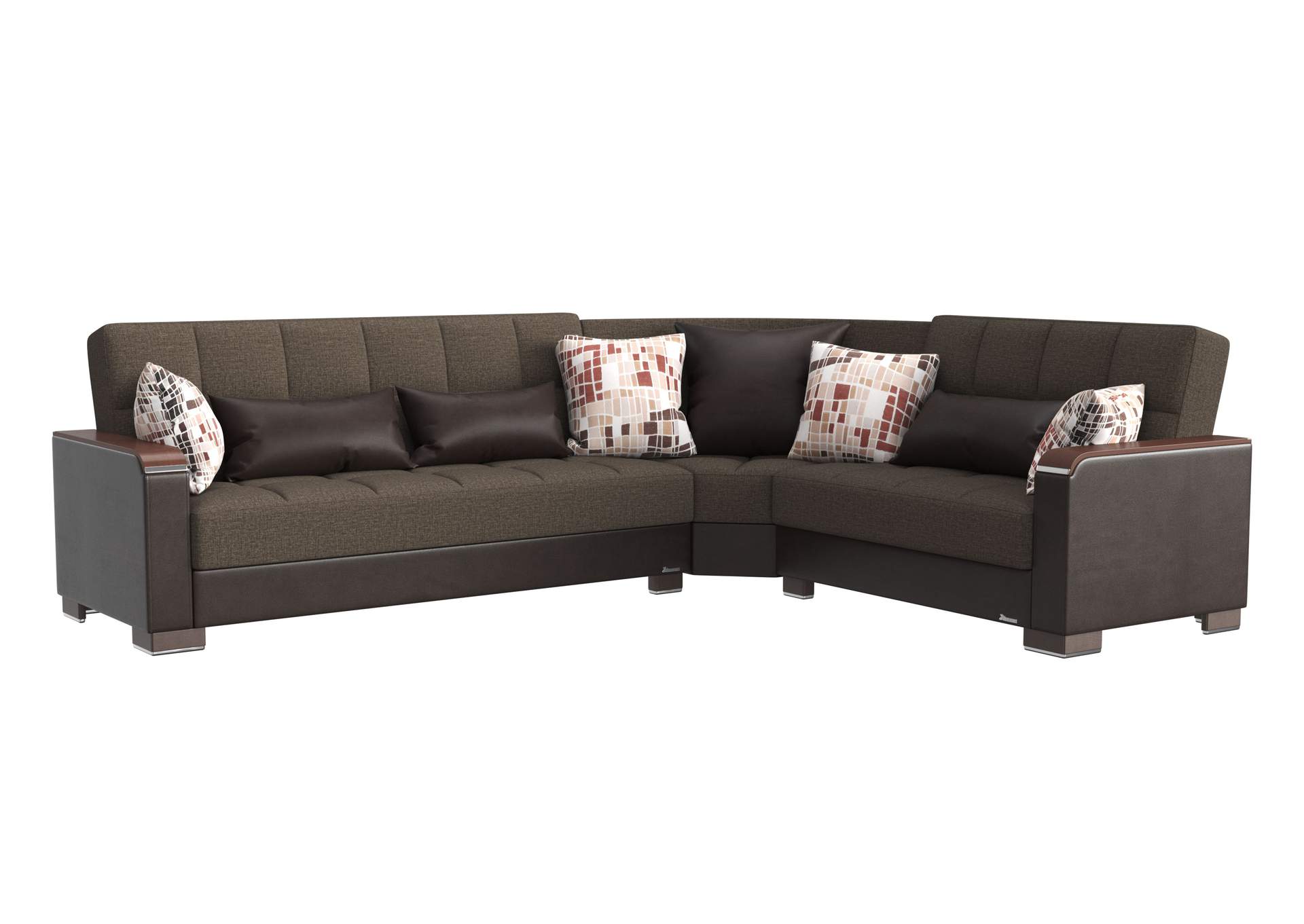 Armada Sectional S+L+W - #314 Brn - Brn image 1