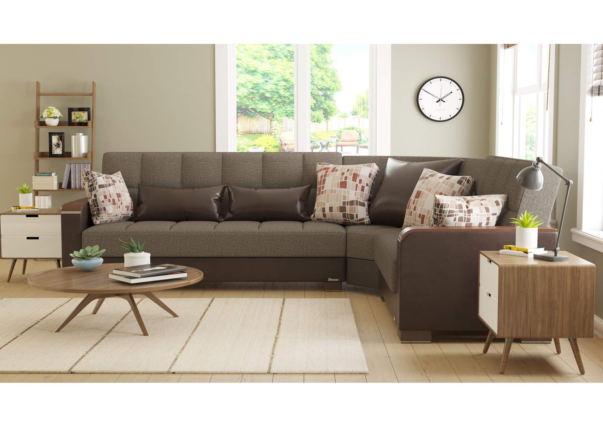 Armada Sectional S+L+W - #314 Brn - Brn image 5