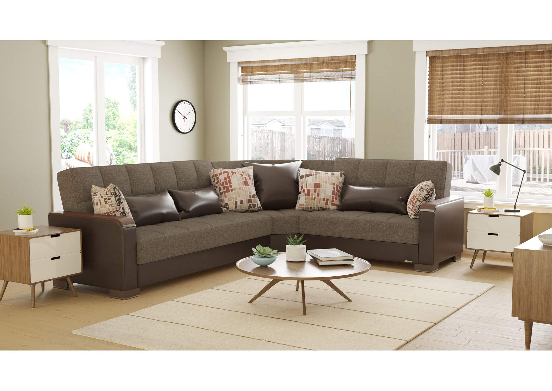 Armada Sectional S+L+W - #314 Brn - Brn image 7