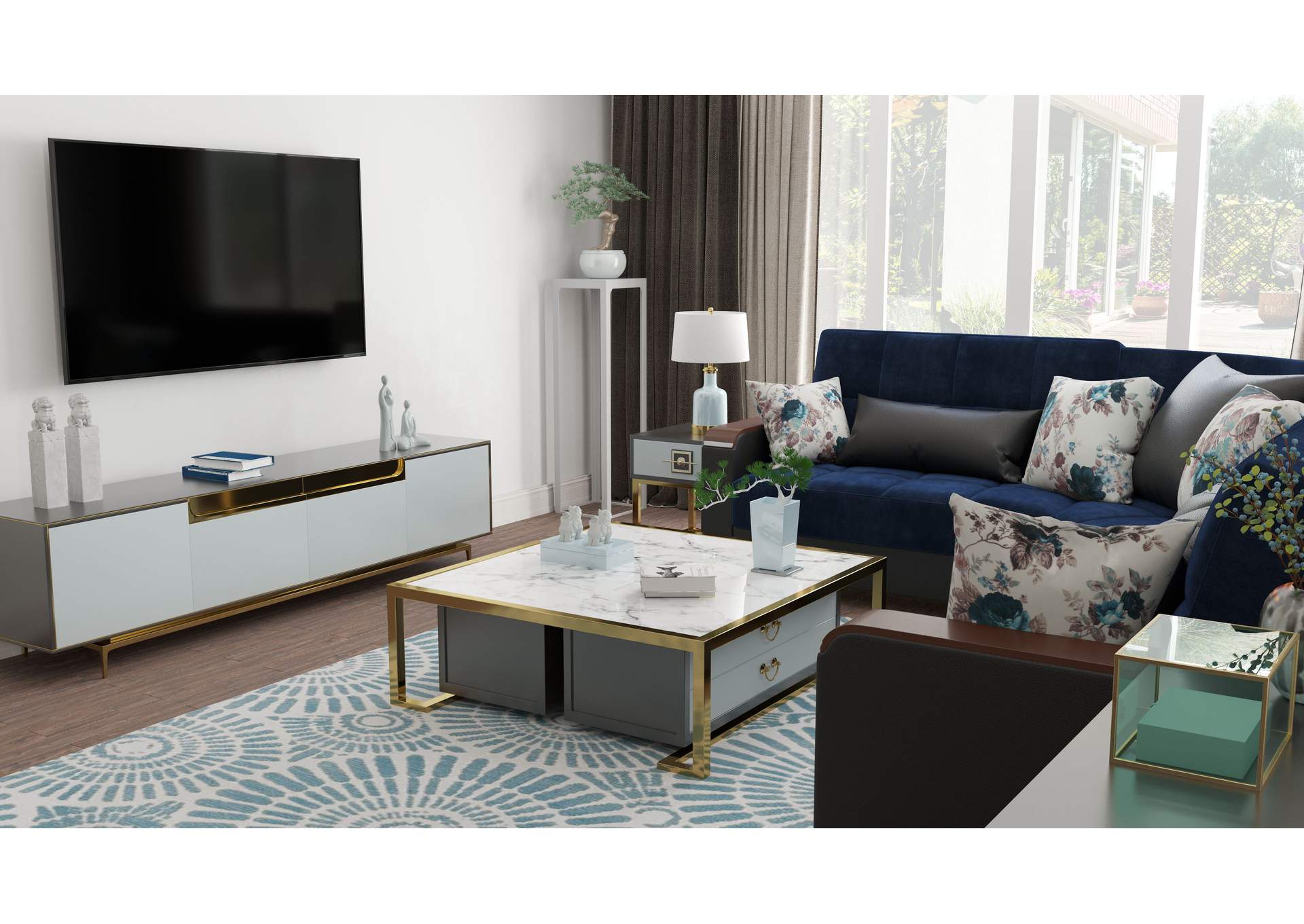 Armada Sectional S+L+W - #317 Emerald Blue image 10