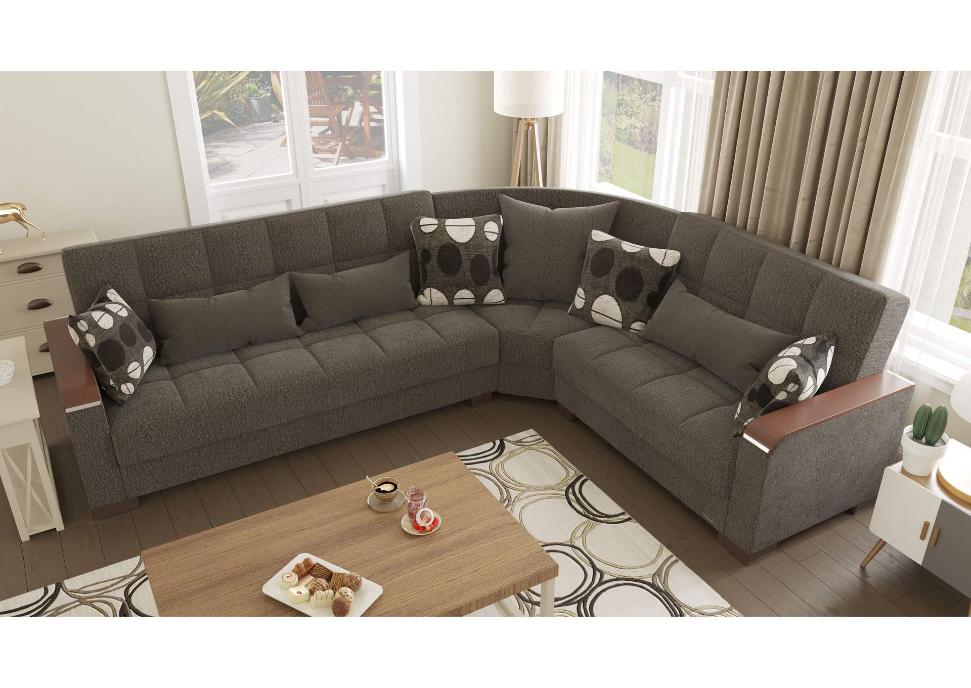 Armada Sectional S+L+W - #319 Dark Gray image 6