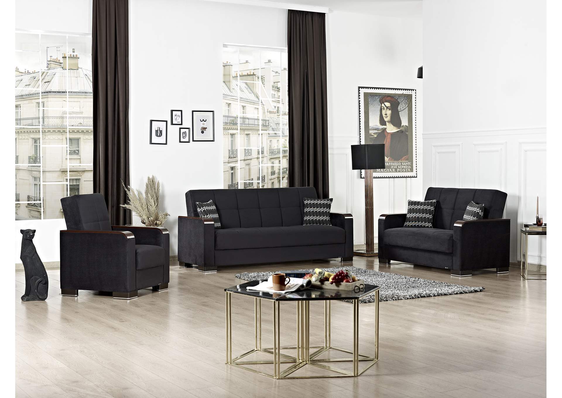 Armada Loveseat - #303 Microfiber Black image 5