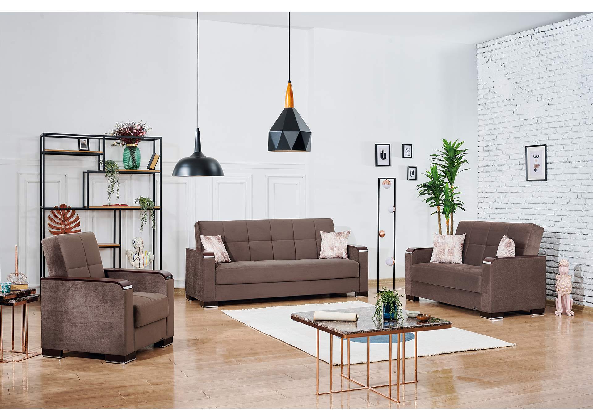 Armada Loveseat Seat - #308 Microfiber Brown image 5