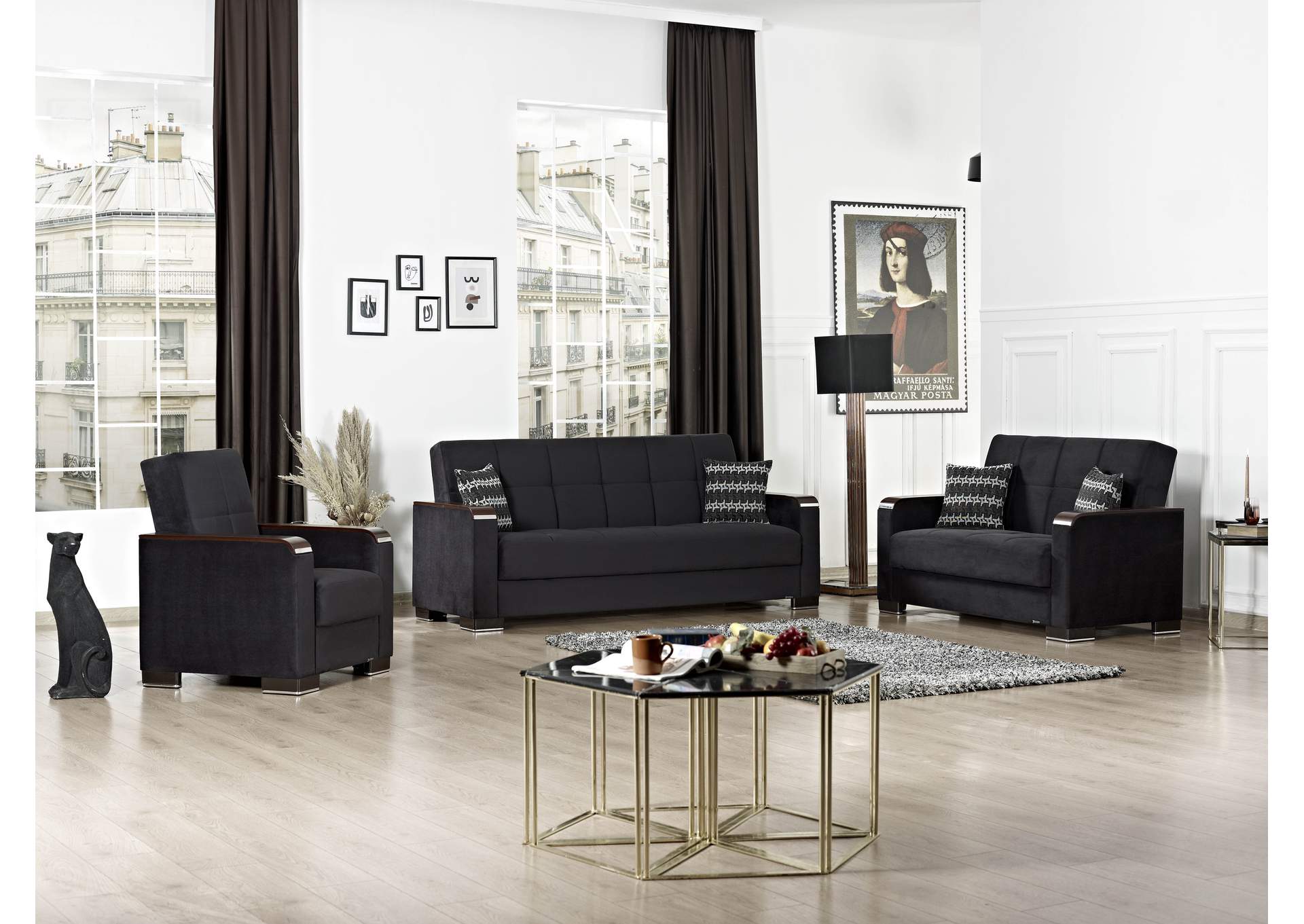 Armada Sofabed - #303 Microfiber Black image 3