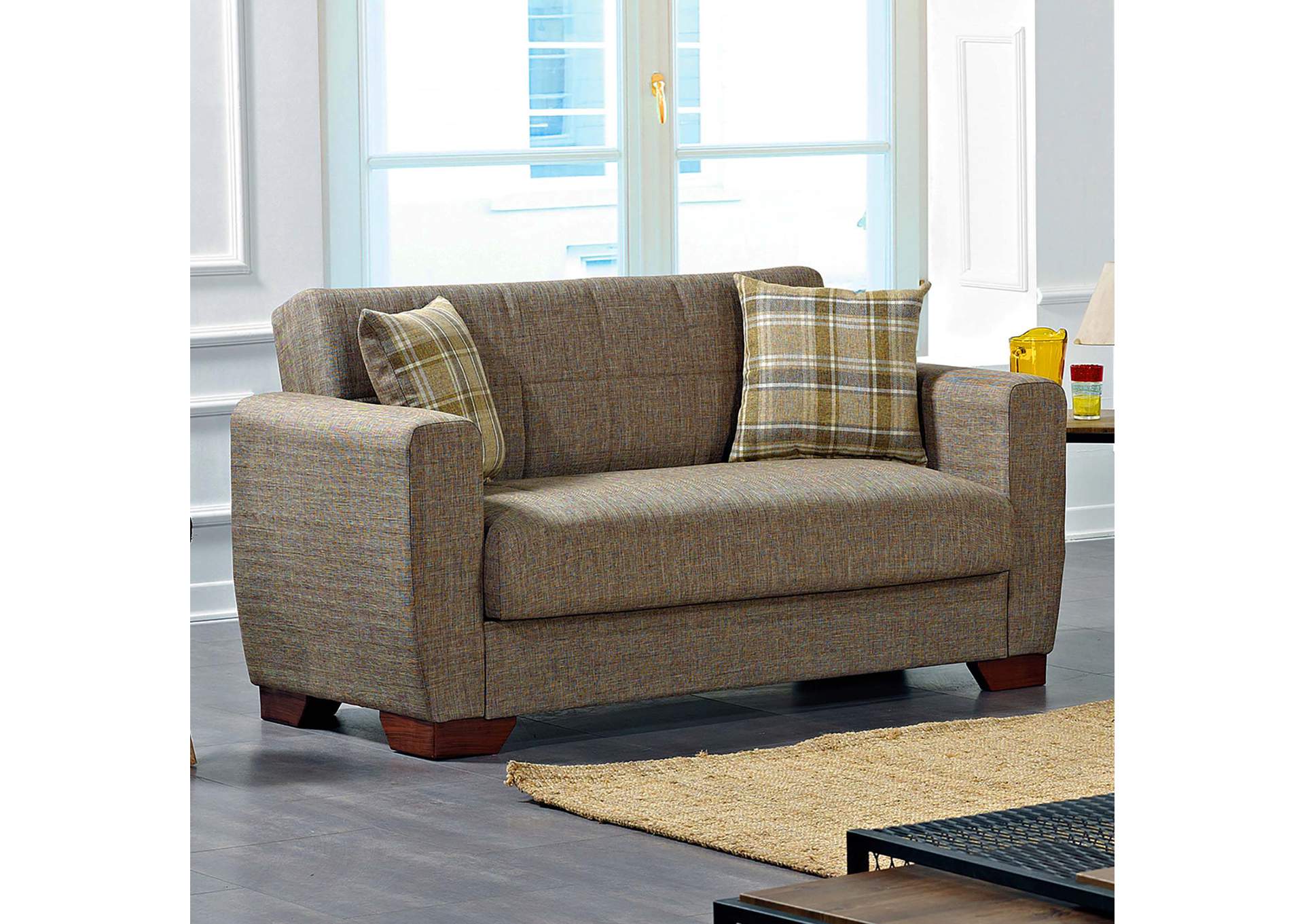 Barato Loveseat - Brown image 3