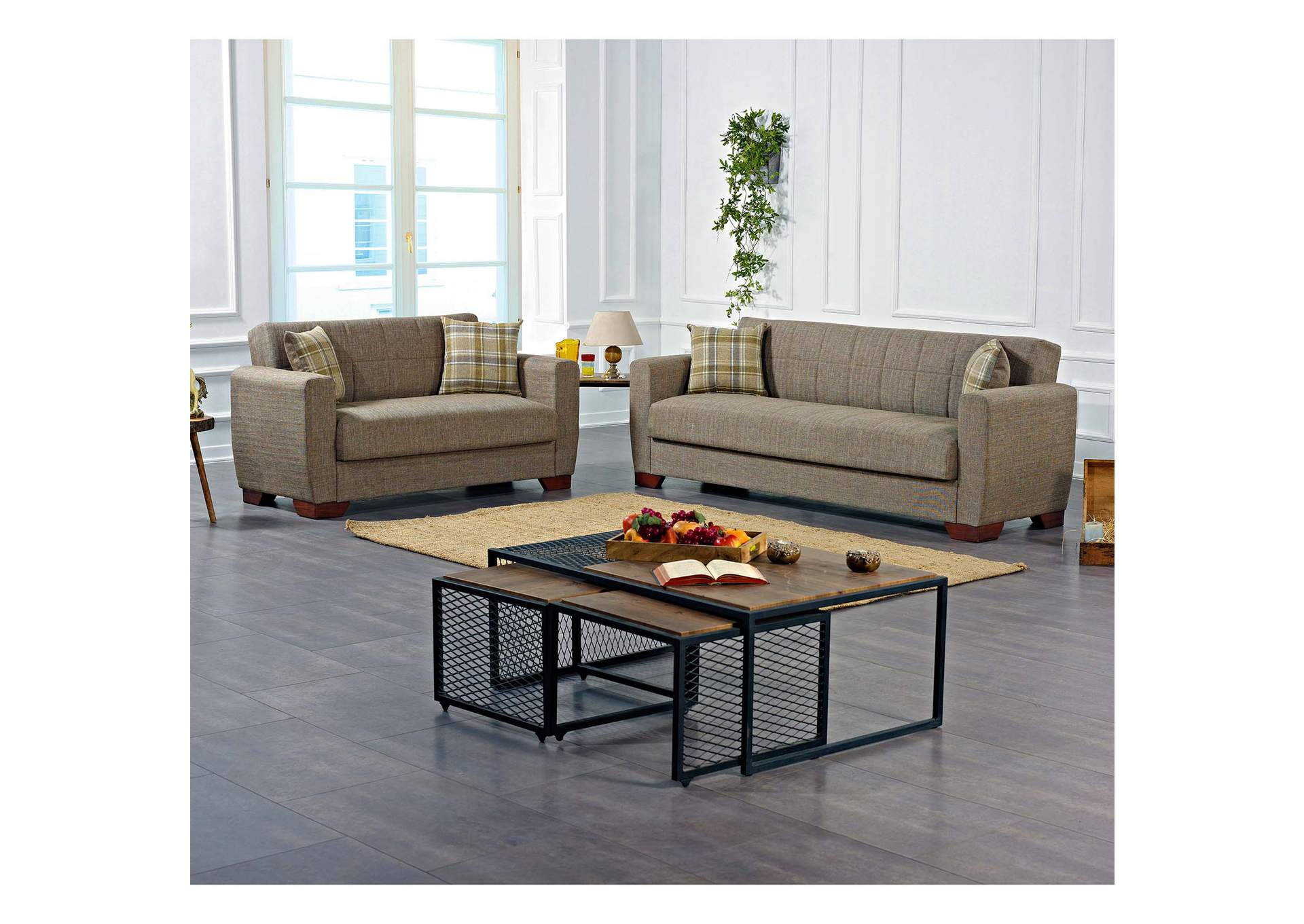 Barato Loveseat - Brown image 4