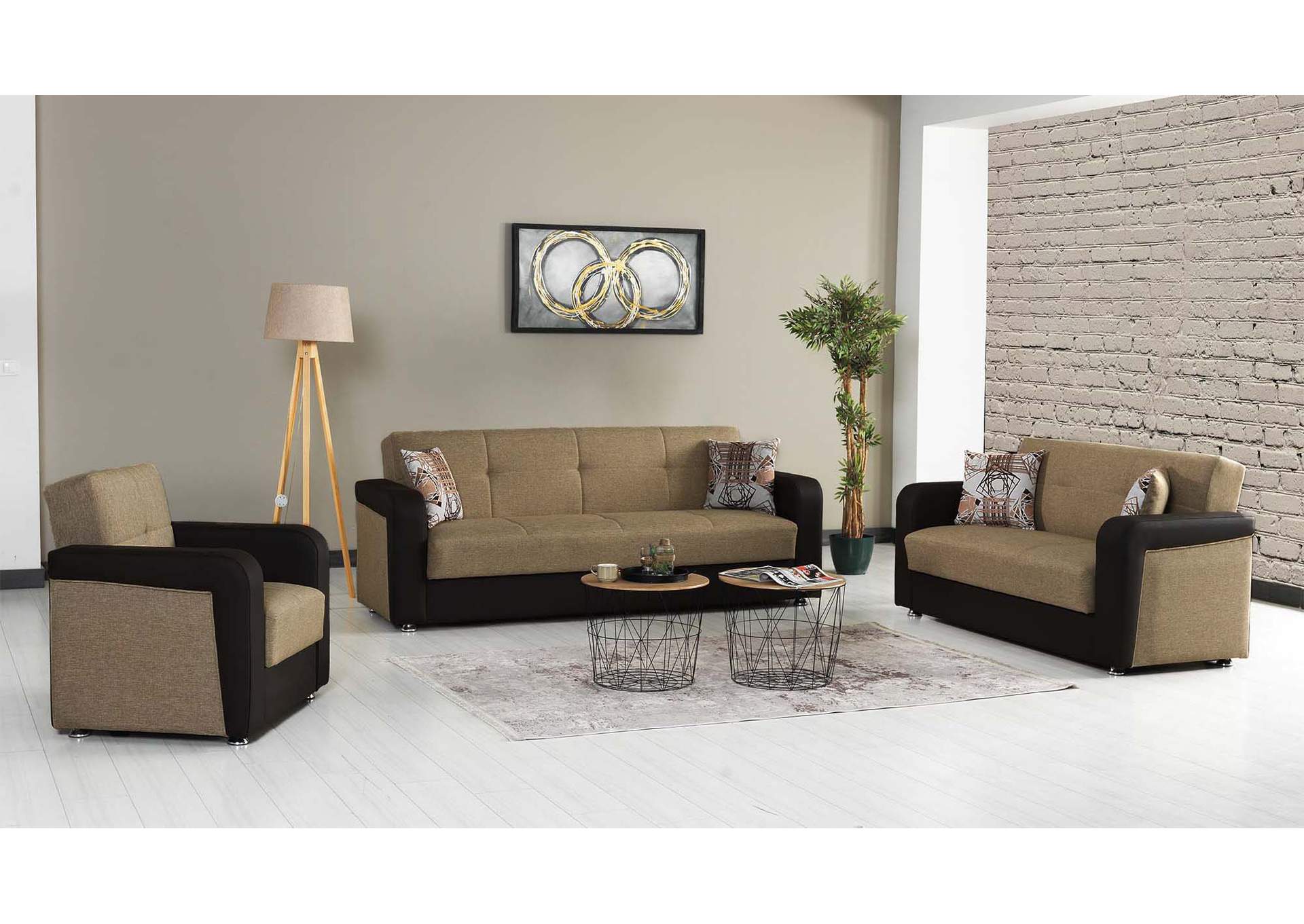 Harmony Sofa - Brown - Pu image 8