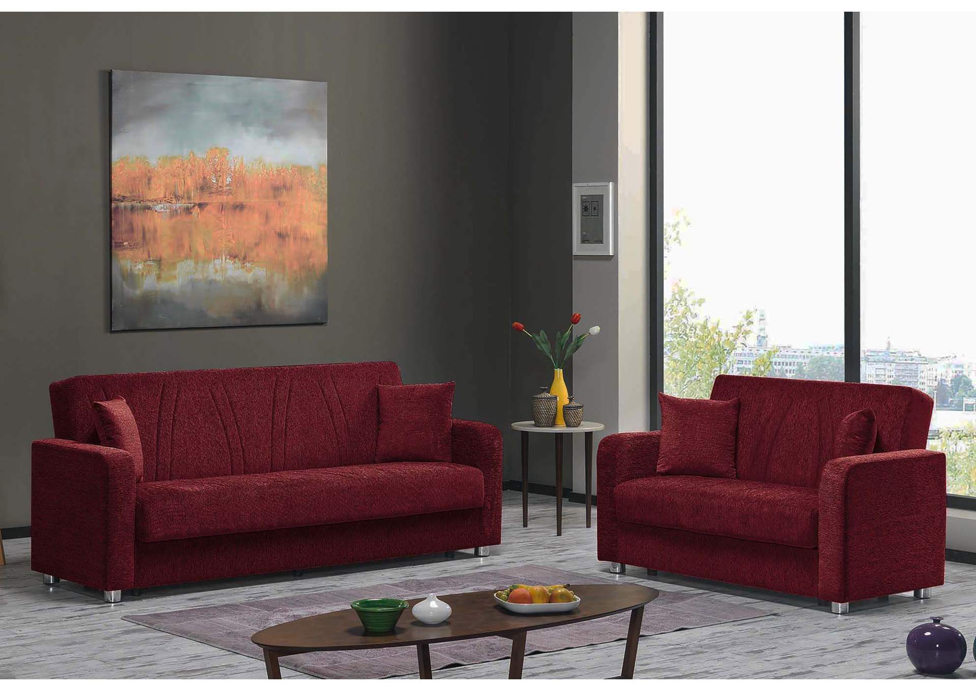 Elegance (Joker) Loveseat Seat - Red image 4