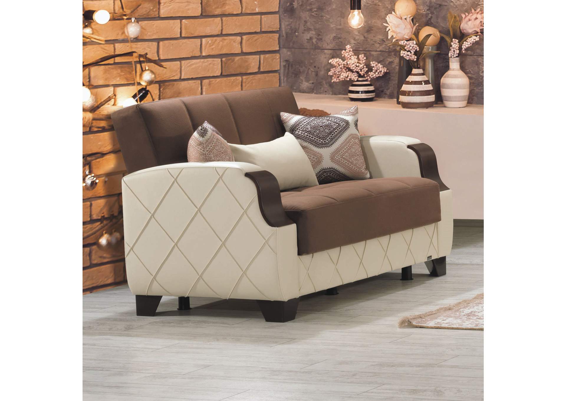 Molina Loveseat Seat - Dark Brown - Cream 27 - 598 - 16 - 626 image 3
