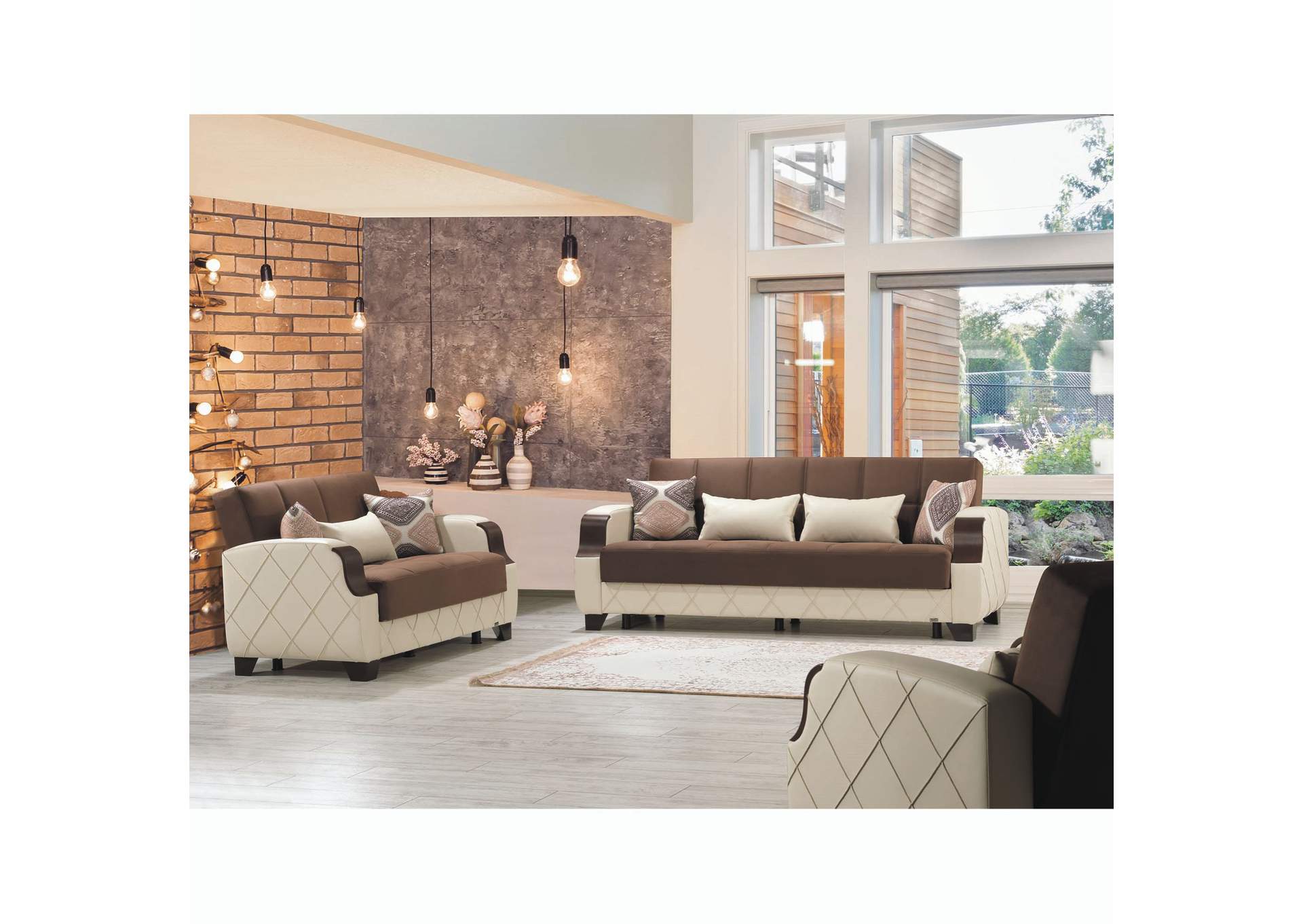 Molina Loveseat Seat - Dark Brown - Cream 27 - 598 - 16 - 626 image 4
