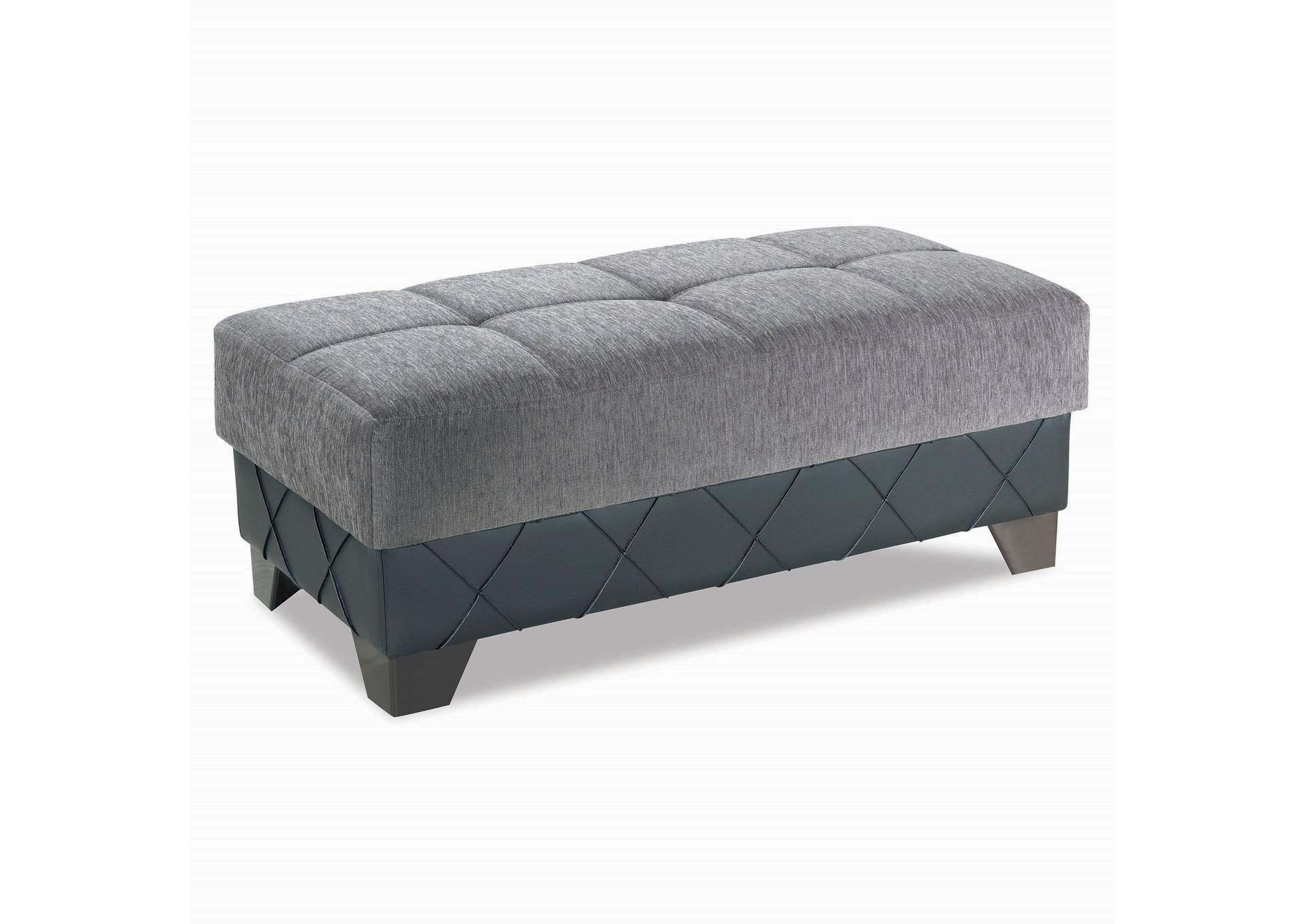 Molina Ottoman - Floket Gray image 1